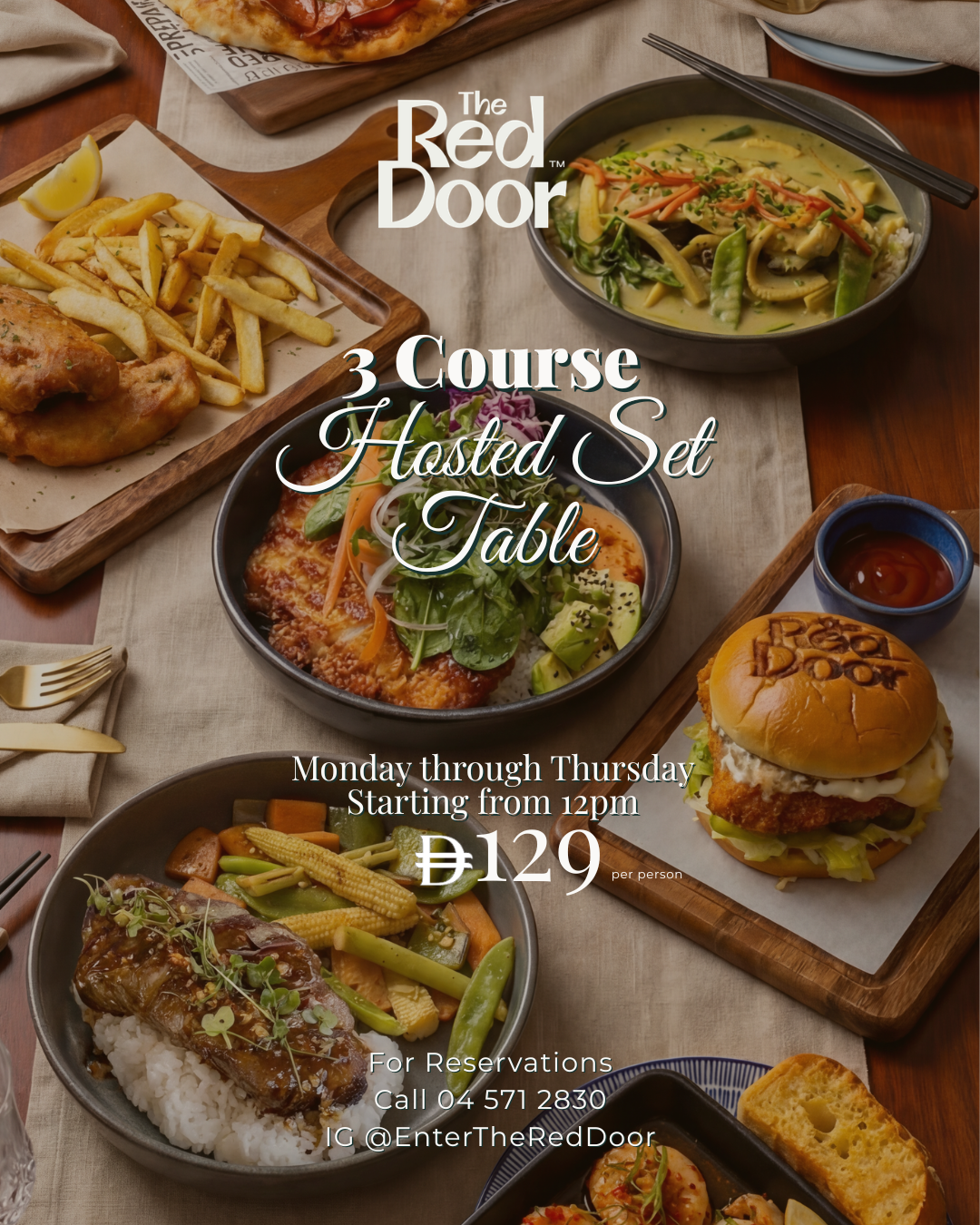 The Red Door Weekday 3 Course Special Offer