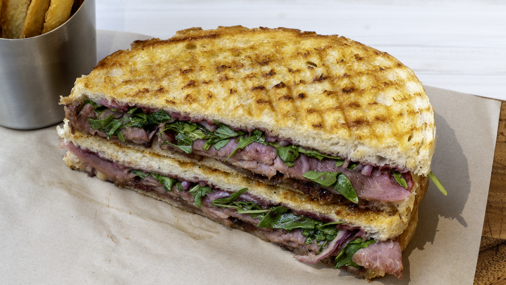 Brie & Turkey Ham Sandwich served all-day at The Red Door