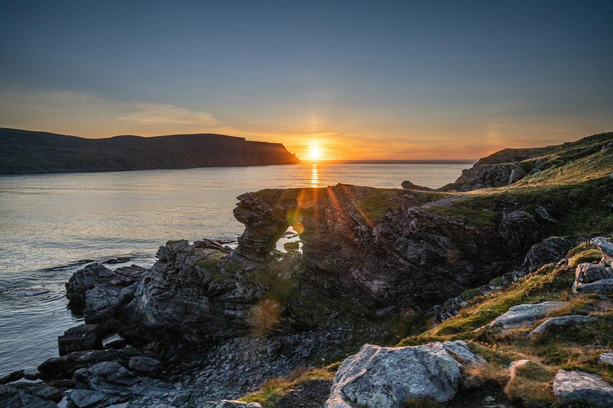 Midnight Sun over the Barents Sea