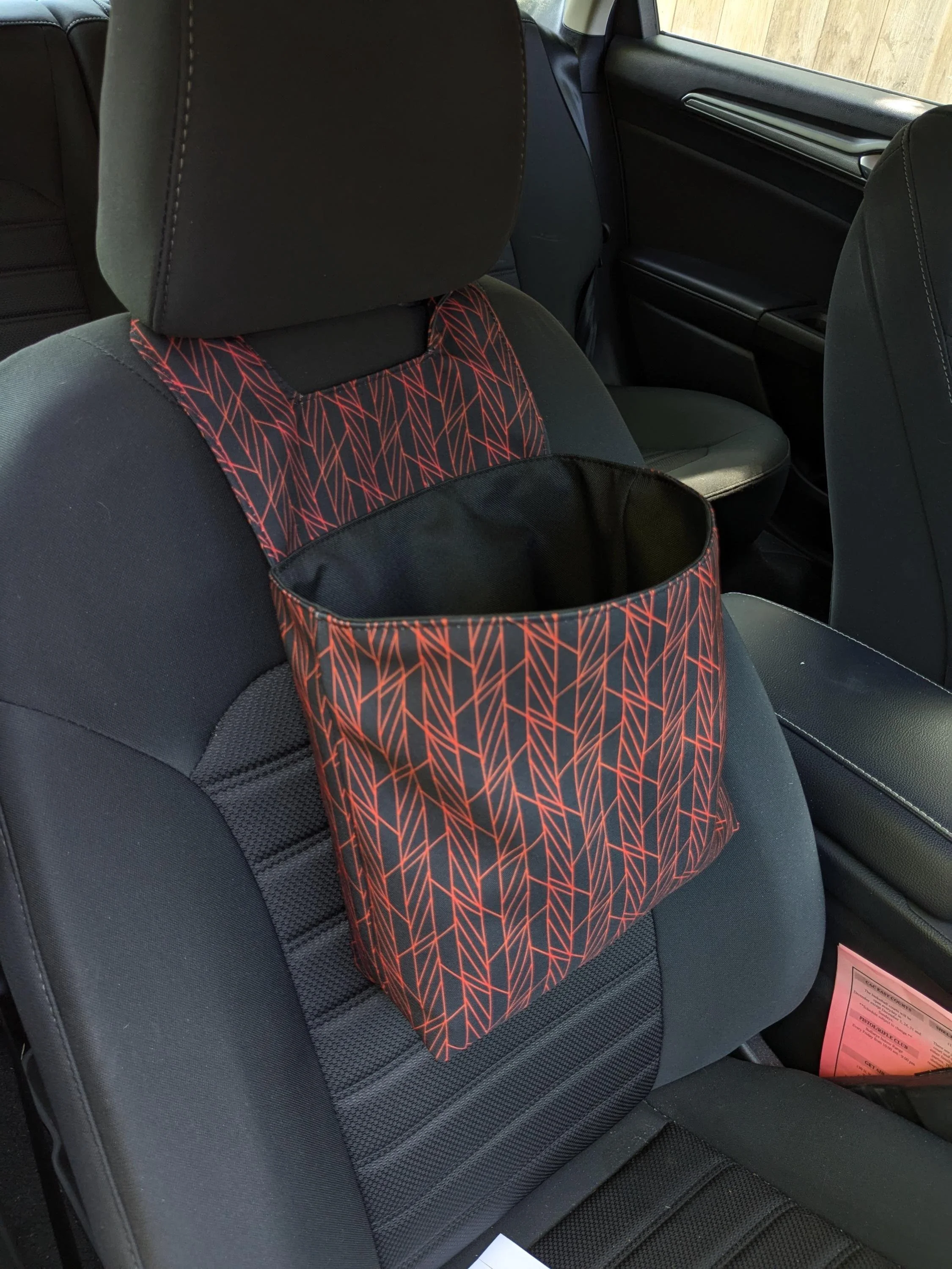 Red/Black Car Trash Can Organizer