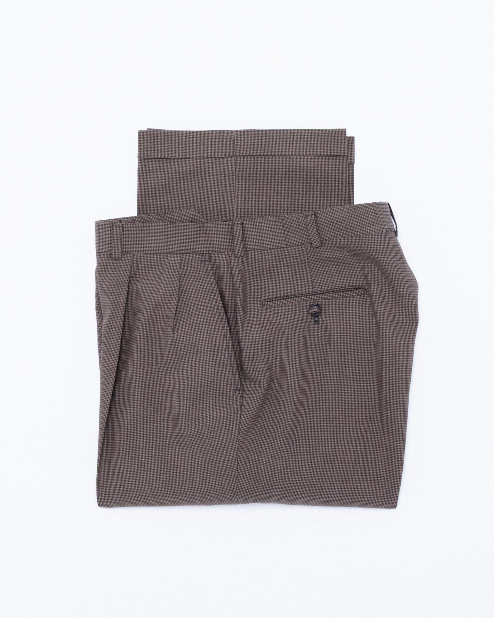 1980's Size 36x30 Burberrys' Pleated Houndstooth Trousers