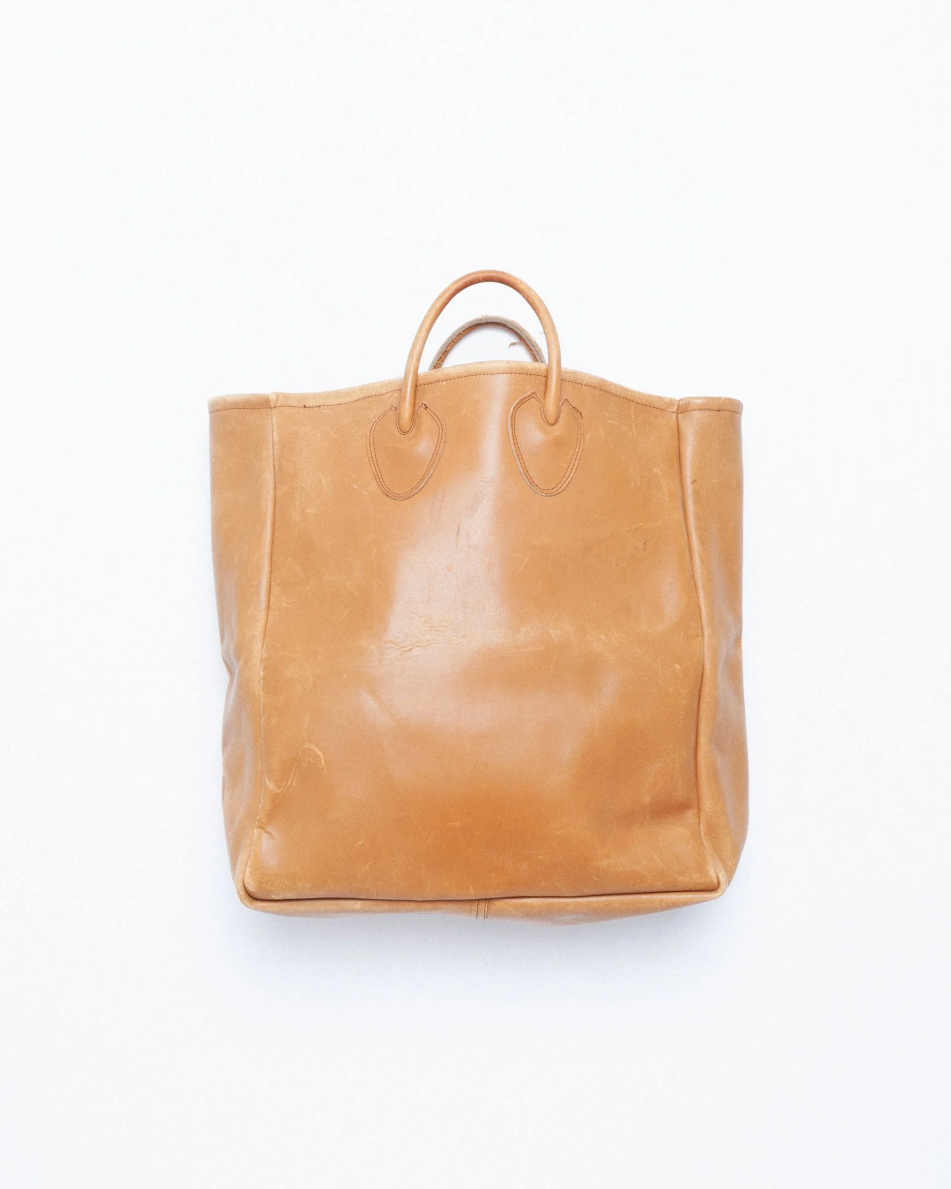 1960's Large Leather Tote Bag