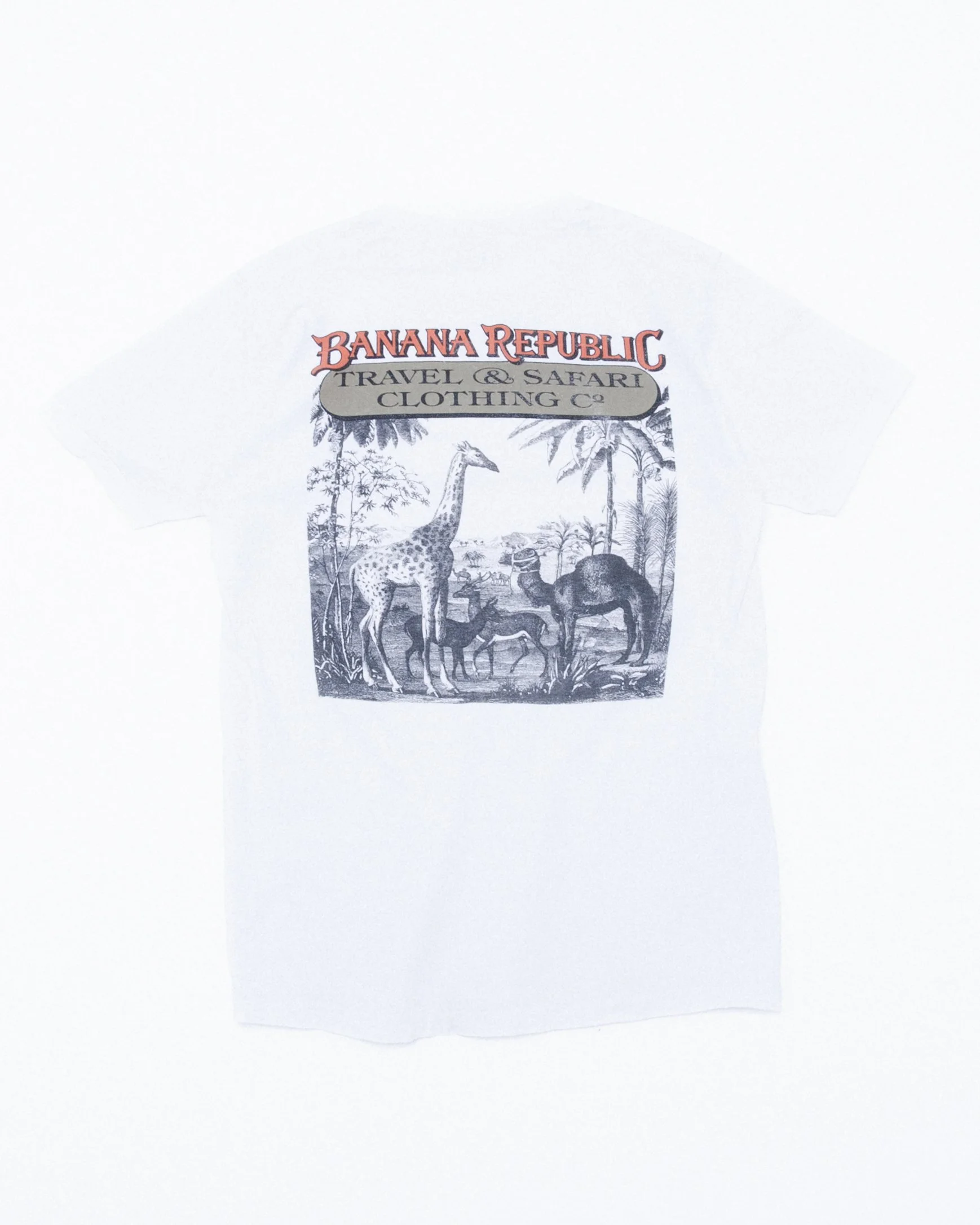 1980's Size Small Banana Republic Safari Pocket T-Shirt