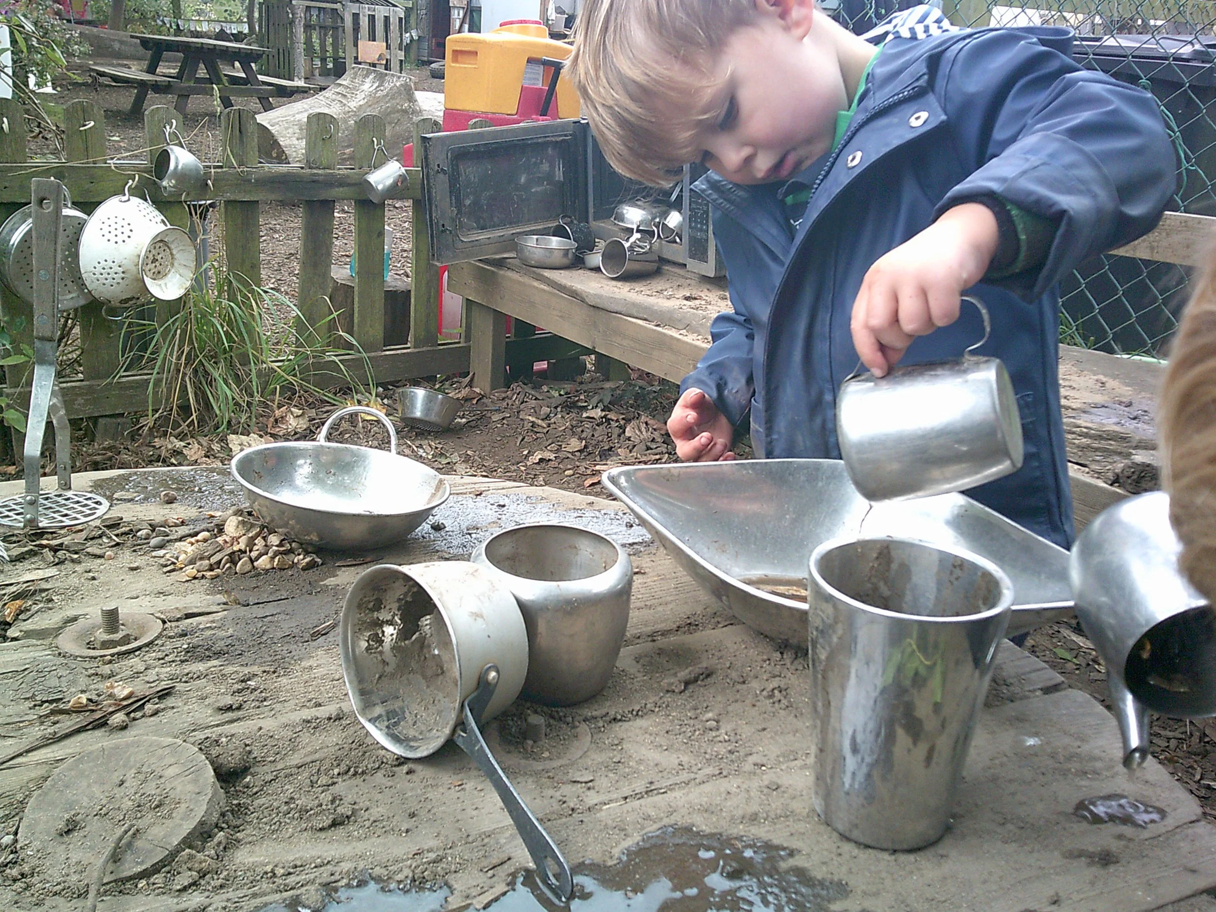 Investigating in the mud area