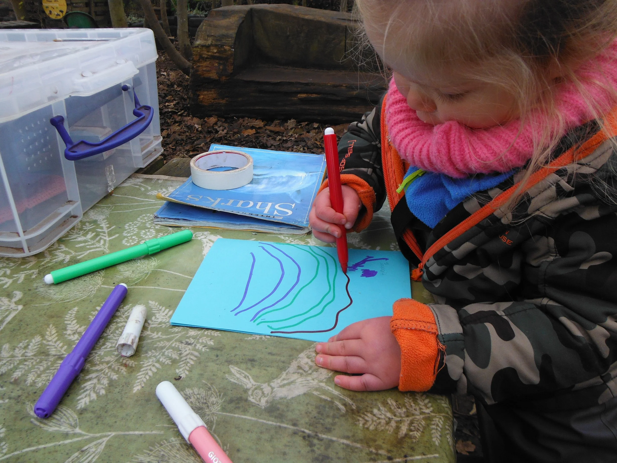 Developing pencil grip