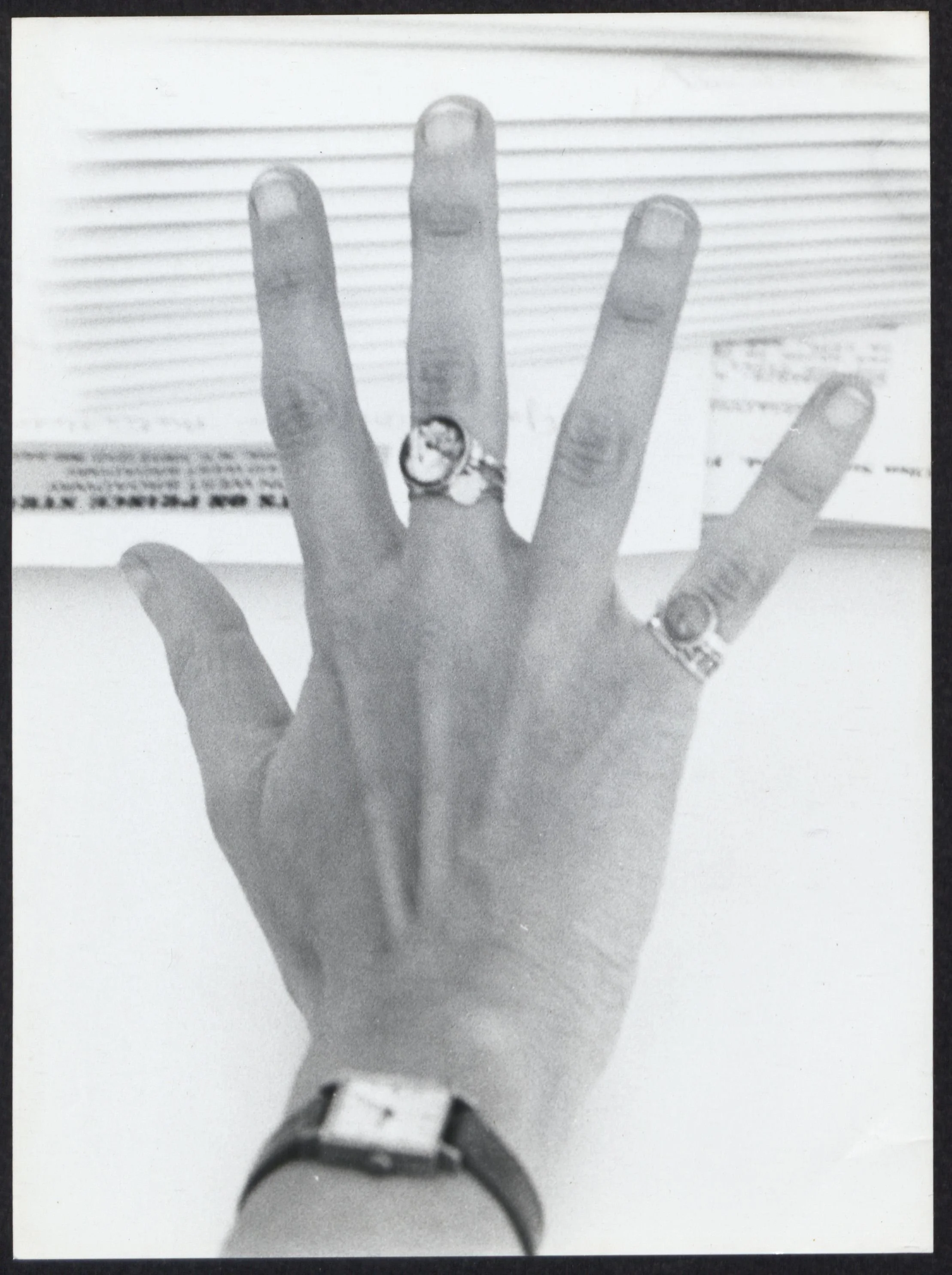 Foto hand, Kollectieve Kollage, 1976. Fotograaf Roland Van den Berghe. 