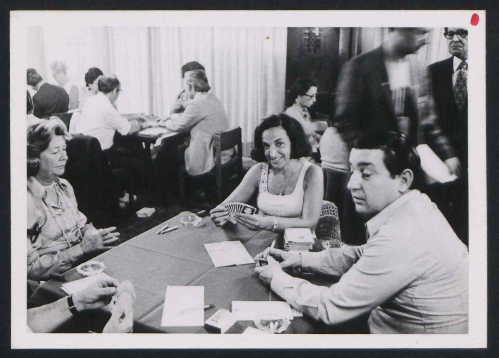 Foto onbekende kaartspelers, The World Bridge Olympiad Las Palmas, 1974. Fotograaf Roland Van den Berghe.