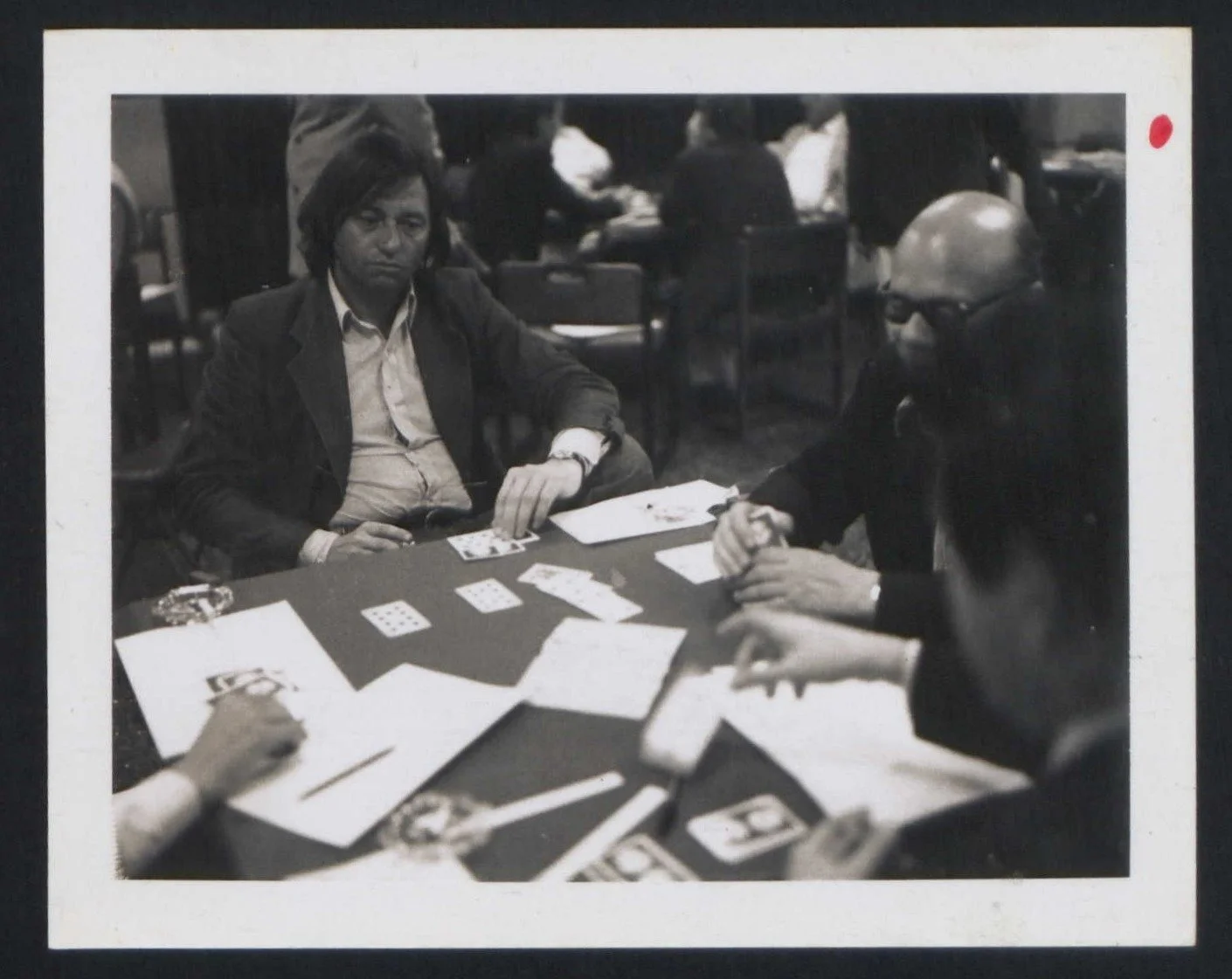 Foto onbekende kaartspelers, The World Bridge Olympiad Las Palmas, 1974. Fotograaf Roland Van den Berghe.