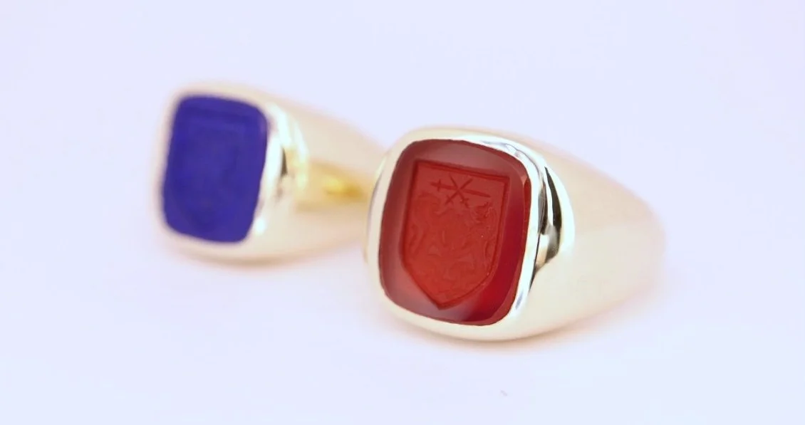 Gold Cornelian & Lapis Lazuli Signet Rings - Copy.jpg