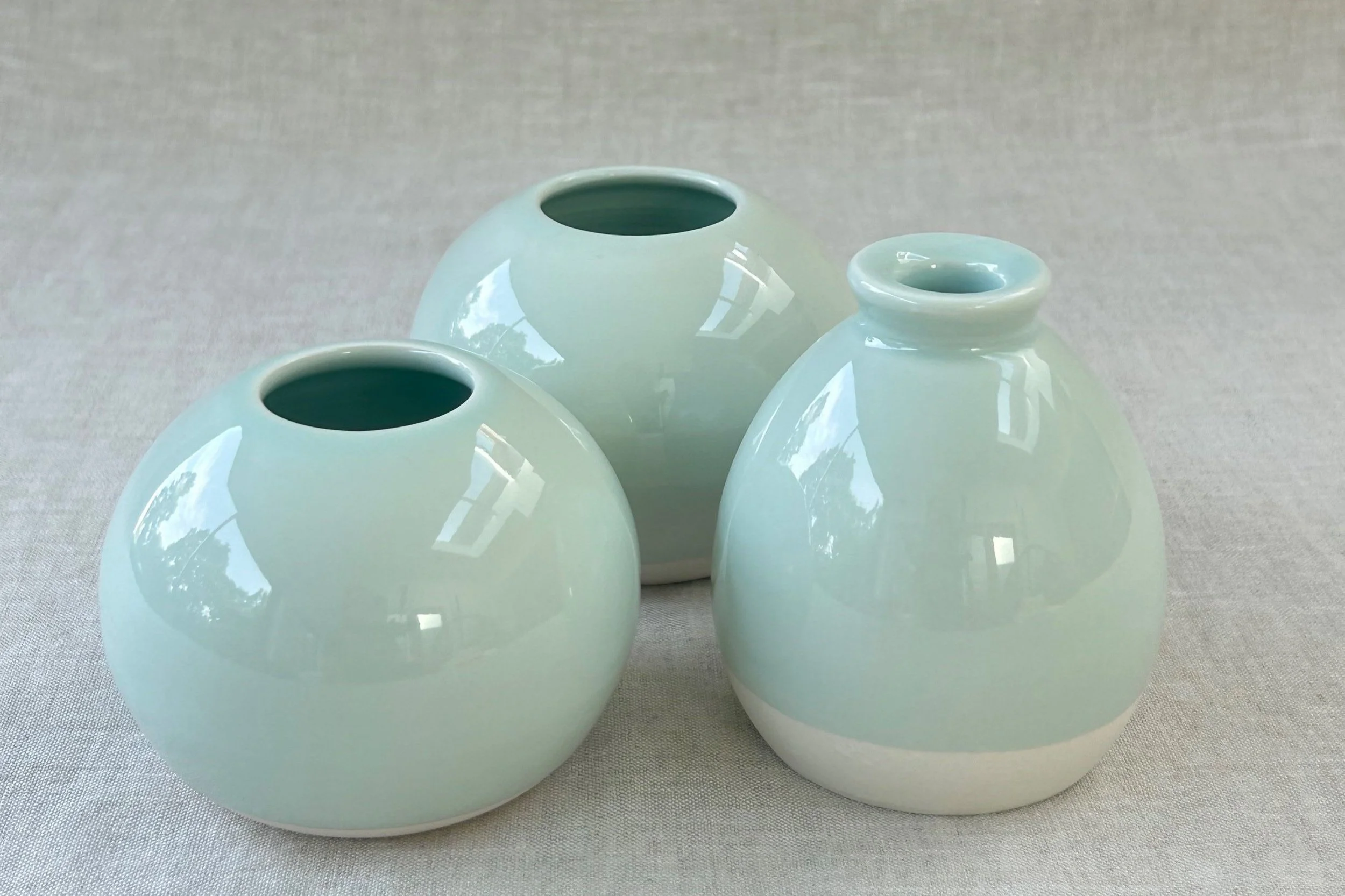 Duck Egg Bud vases