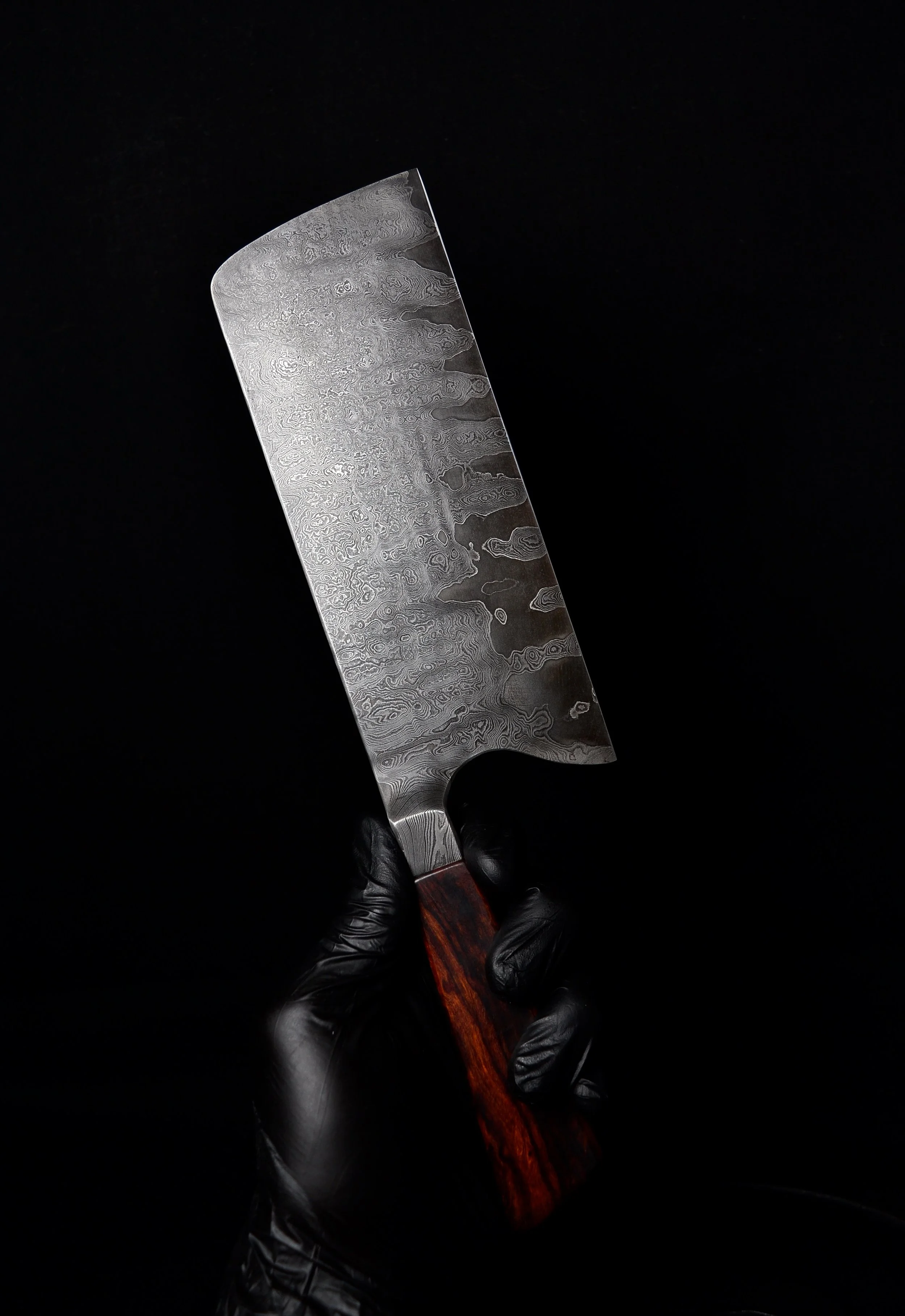 Damascus cleaver ironwood handle