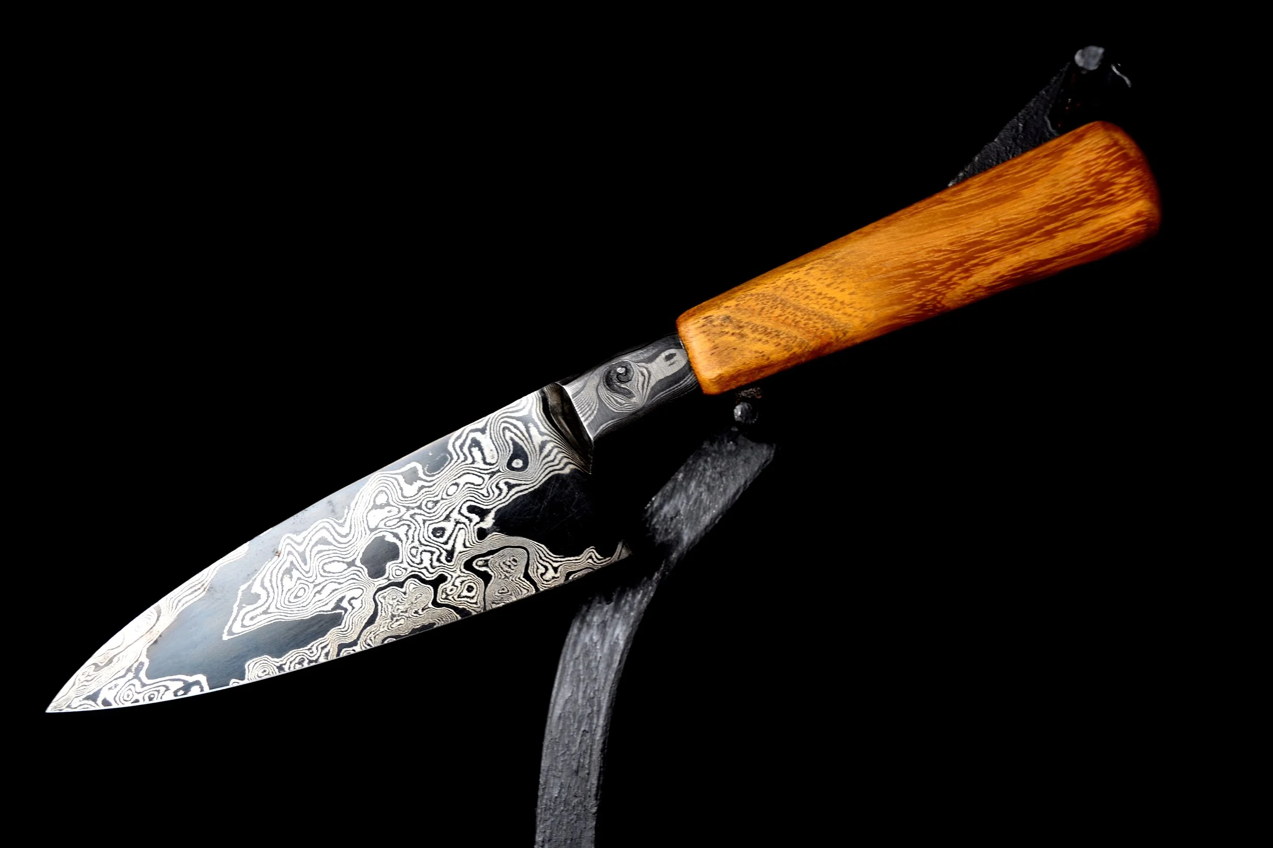 Petty knife random pattern acaci handle