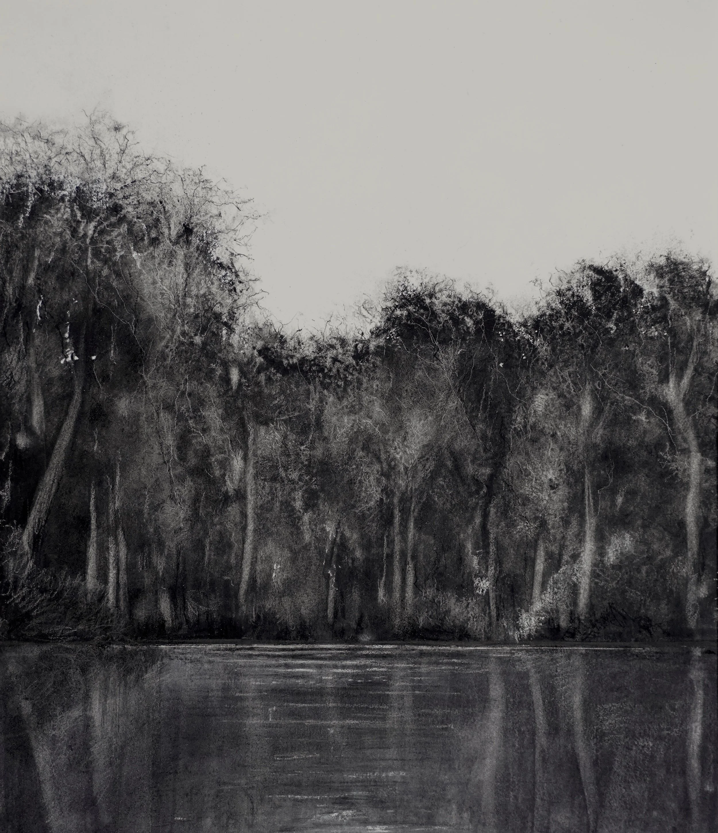 Night Weir - Watercolour 50x60cm