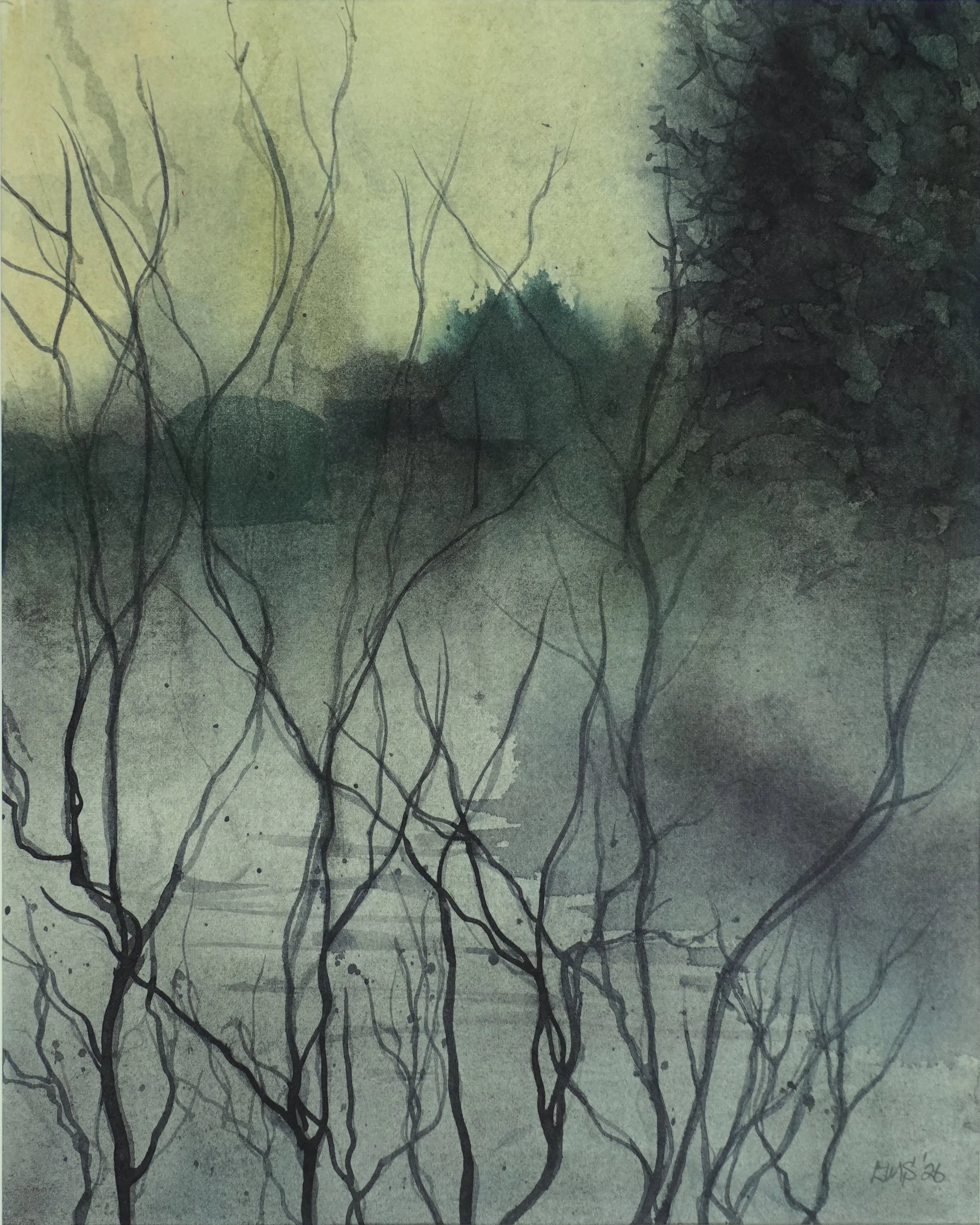 Loch - Watercolour  40x45 cm