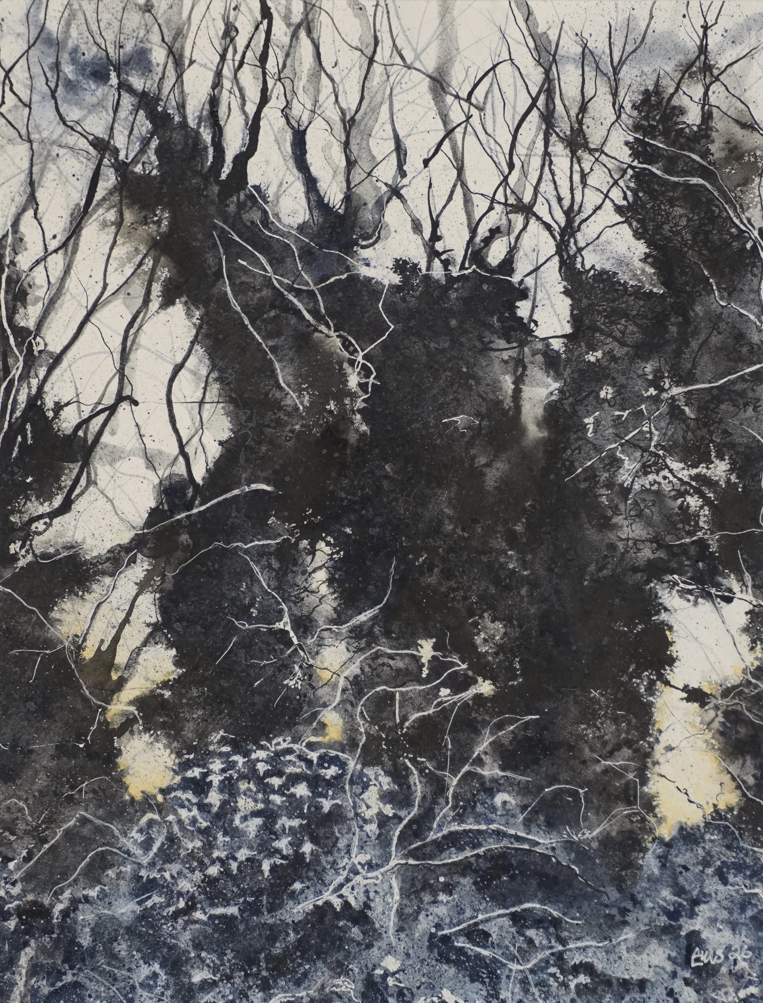 Snow Ivy - Watercolour/Inks 39x46