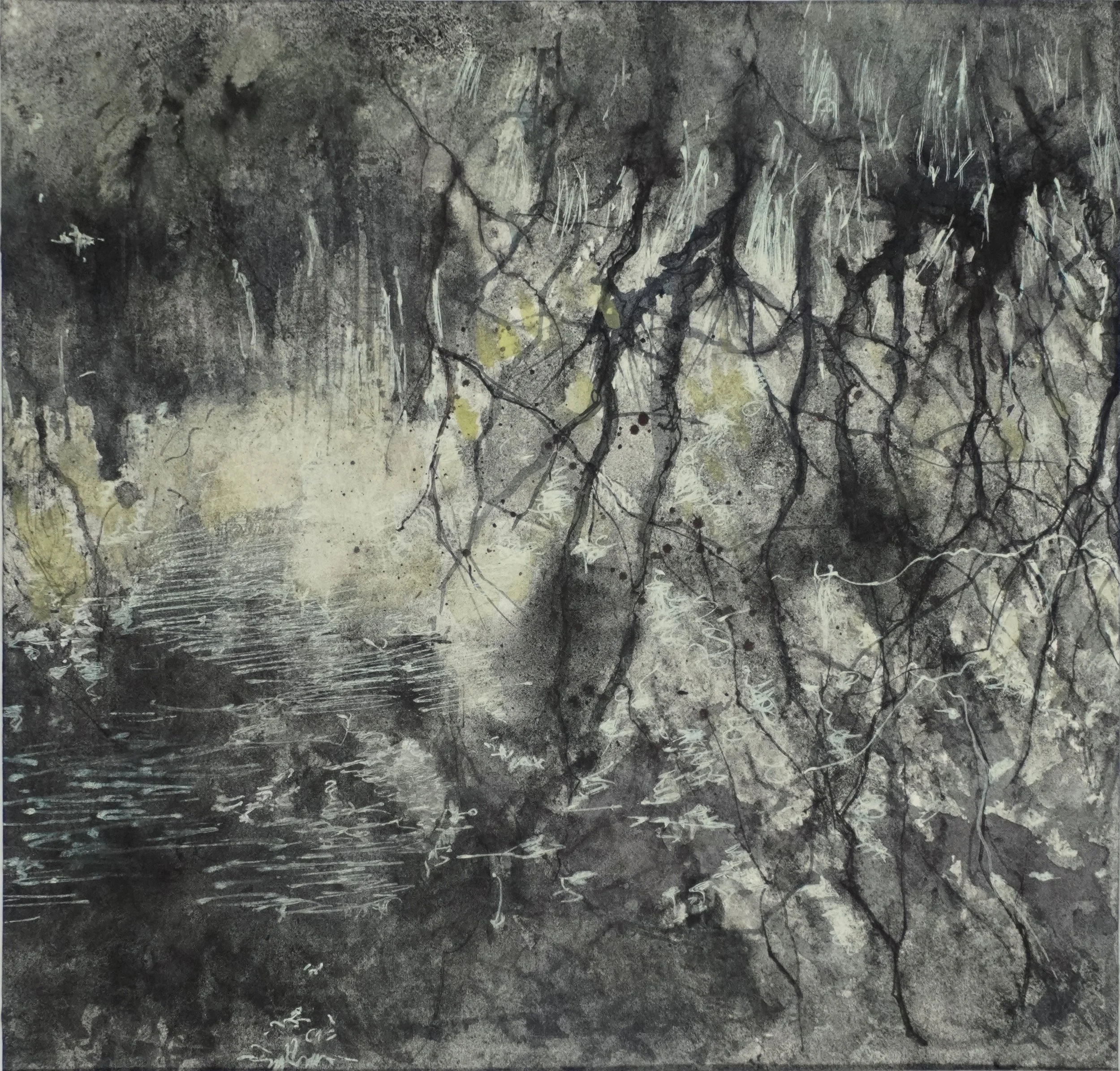 Riverbank - Mixed Media 40x40