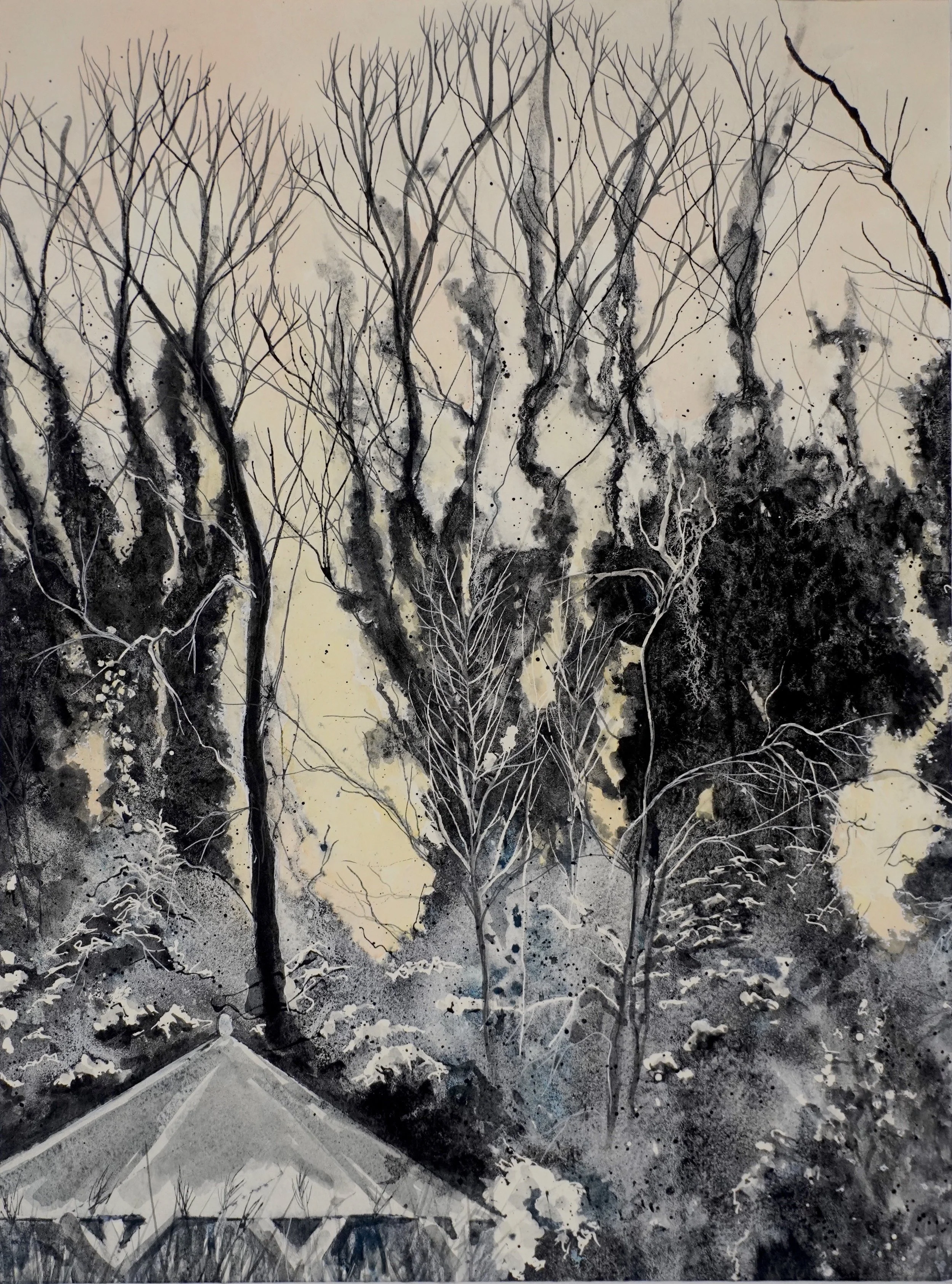 Gazebo II - Watercolour and inks 29x40cm