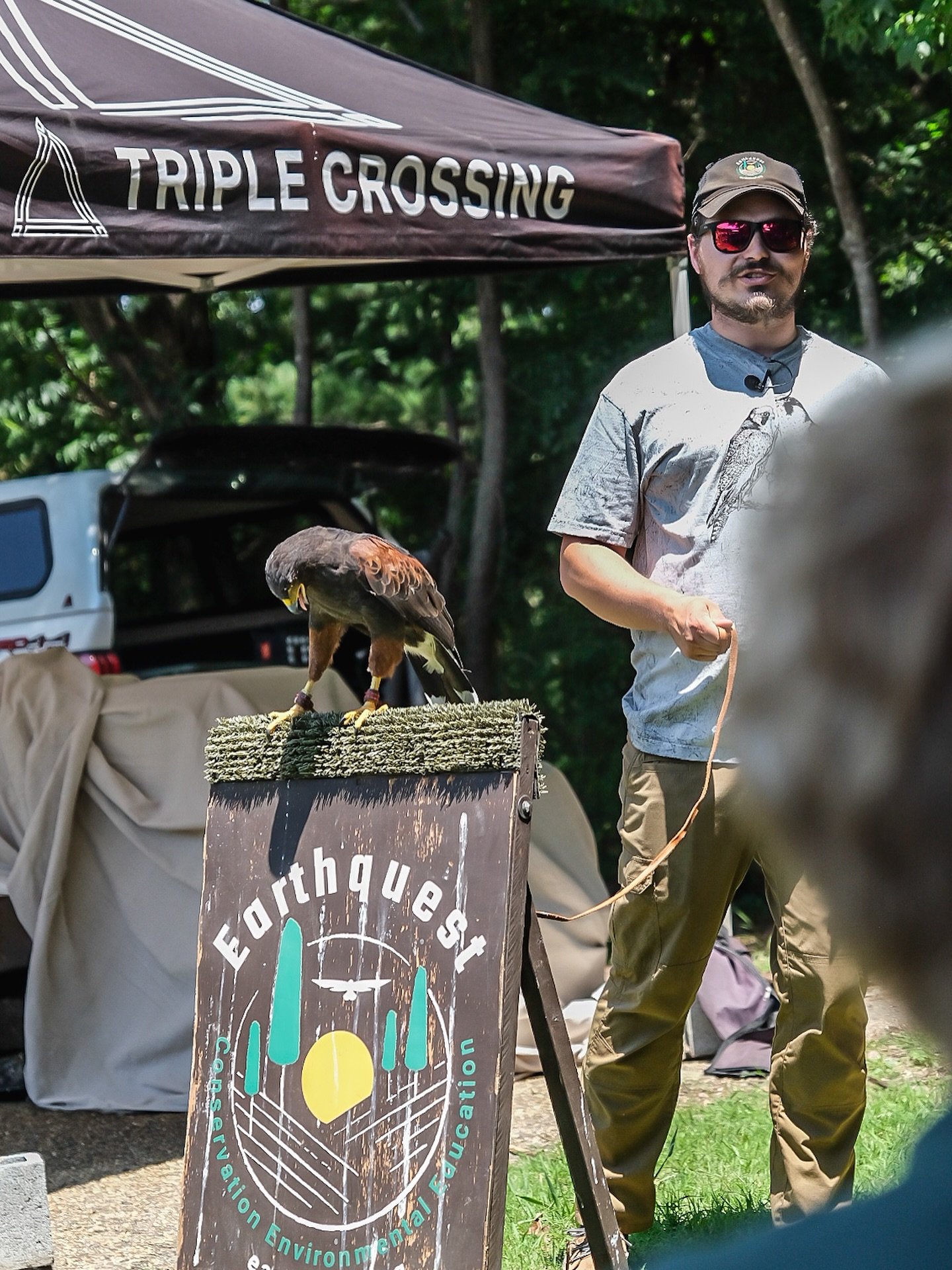If you missed the first bird show, don&rsquo;t worry, you&rsquo;ve got two more chances to catch these raptors in action 🦅

Next shows:
🕝 2:30-ish
🕔 5:00PM

📸: Triple Crossing - Fulton | Part of today&rsquo;s Fledge Fest with @virginiawildlife an