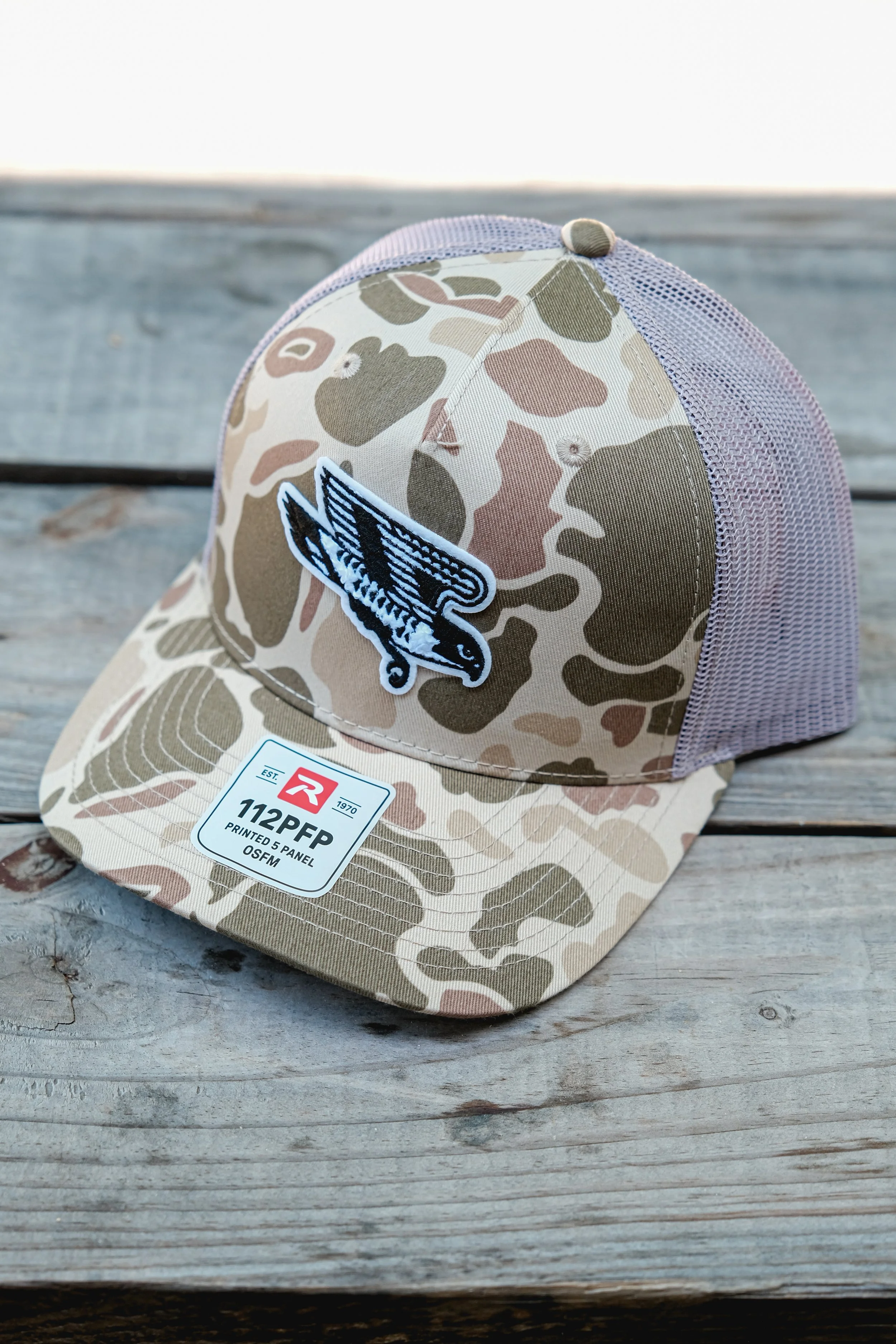 Duck Camo Snapback: Falcon Patch