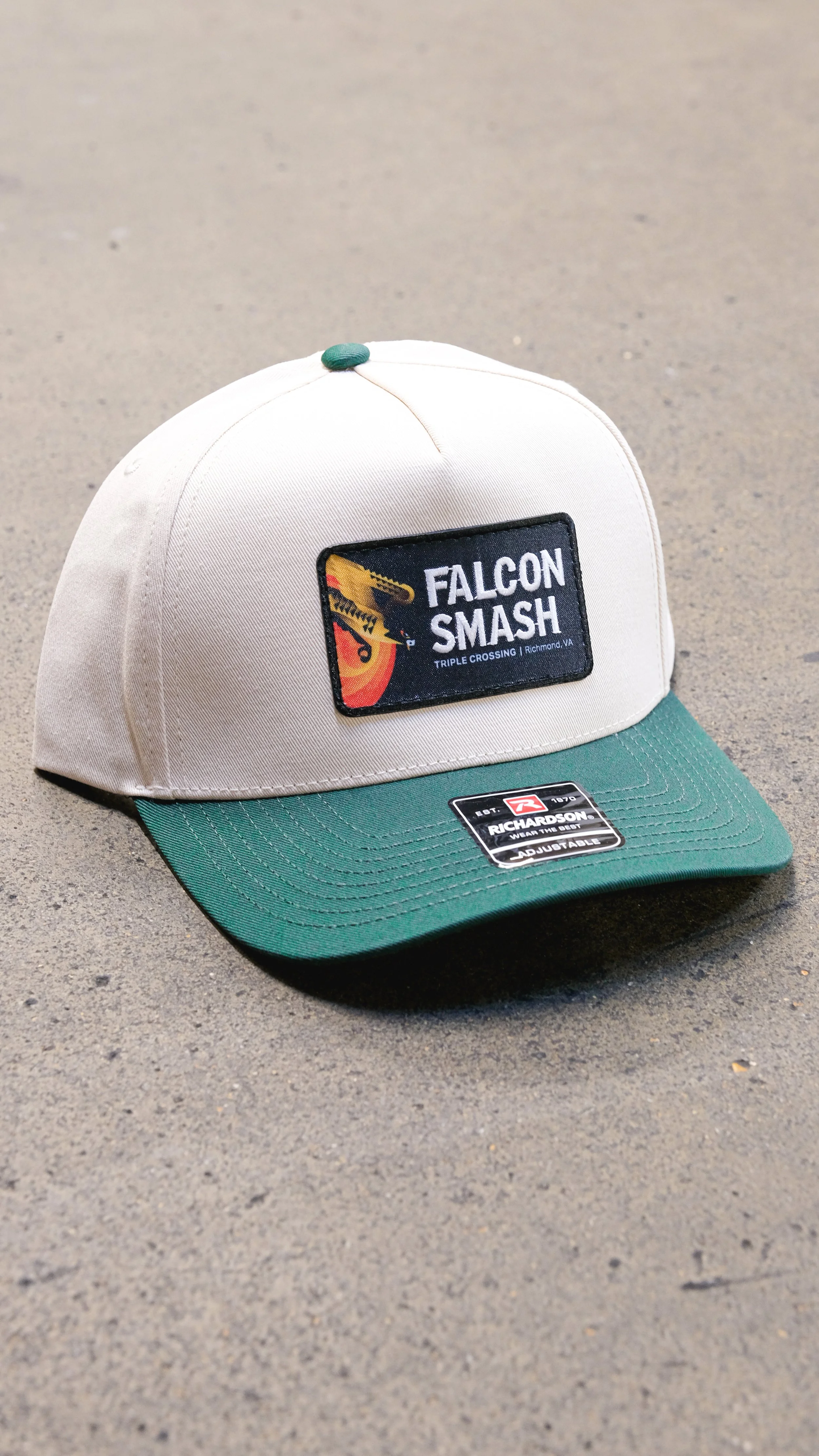 5-Panel Beige/Green: Falcon Smash Patch