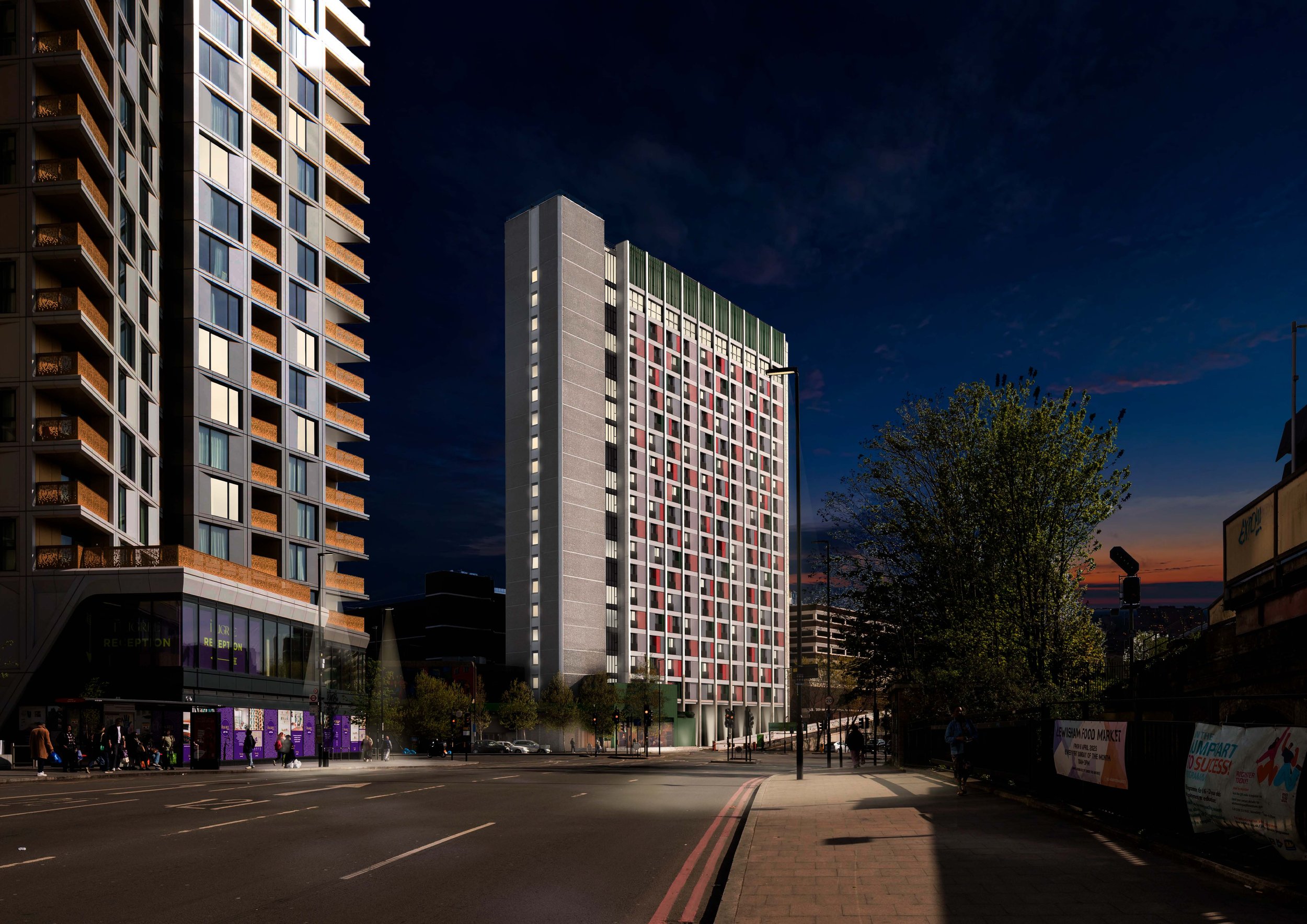 Station Road at night 