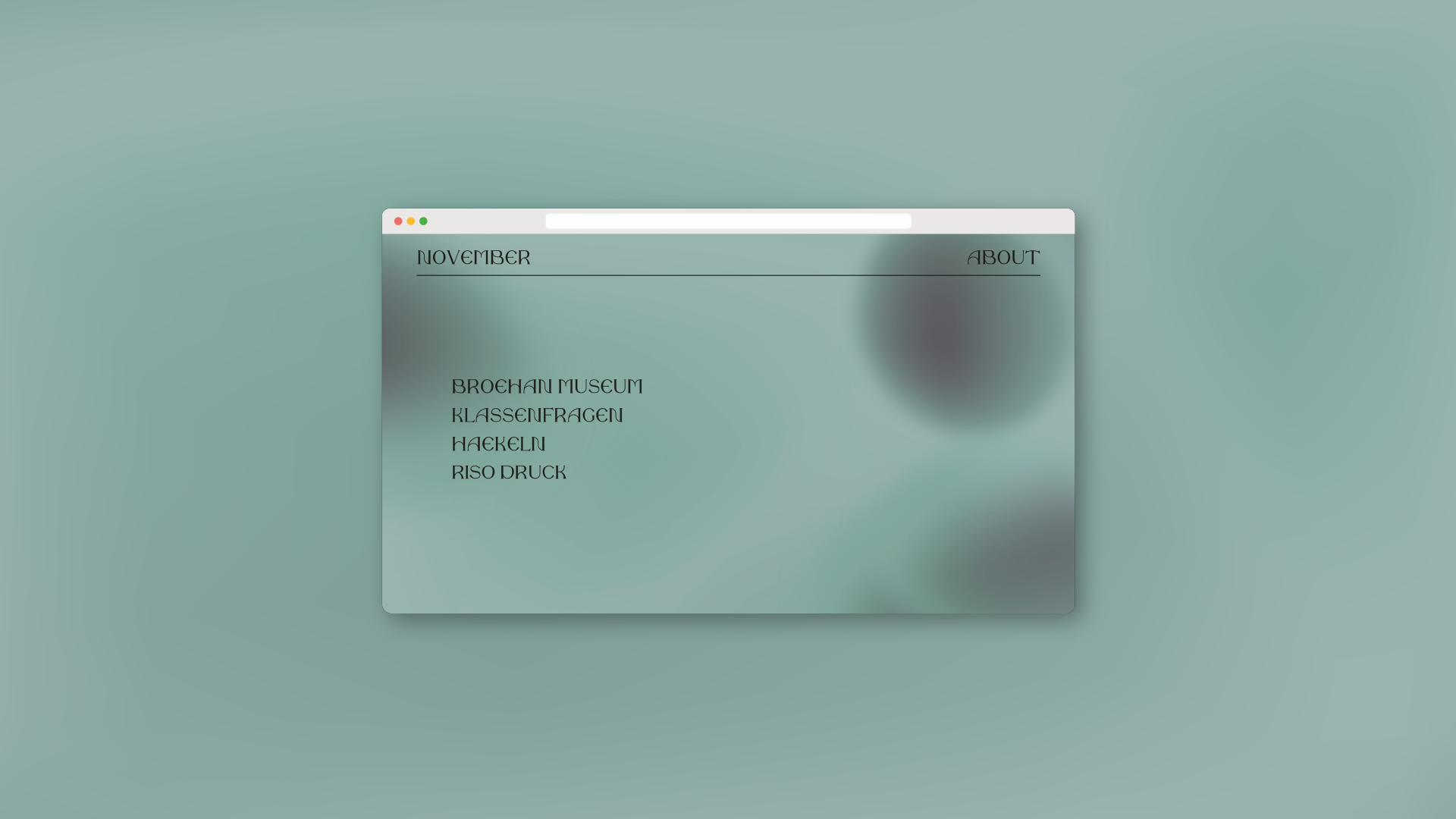 November – Website mit Animationen