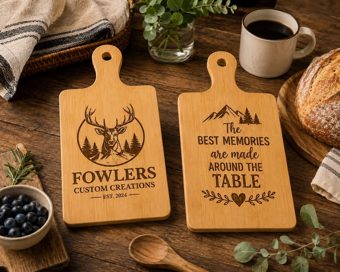 Custom Engraved Bamboo Charcuterie Board