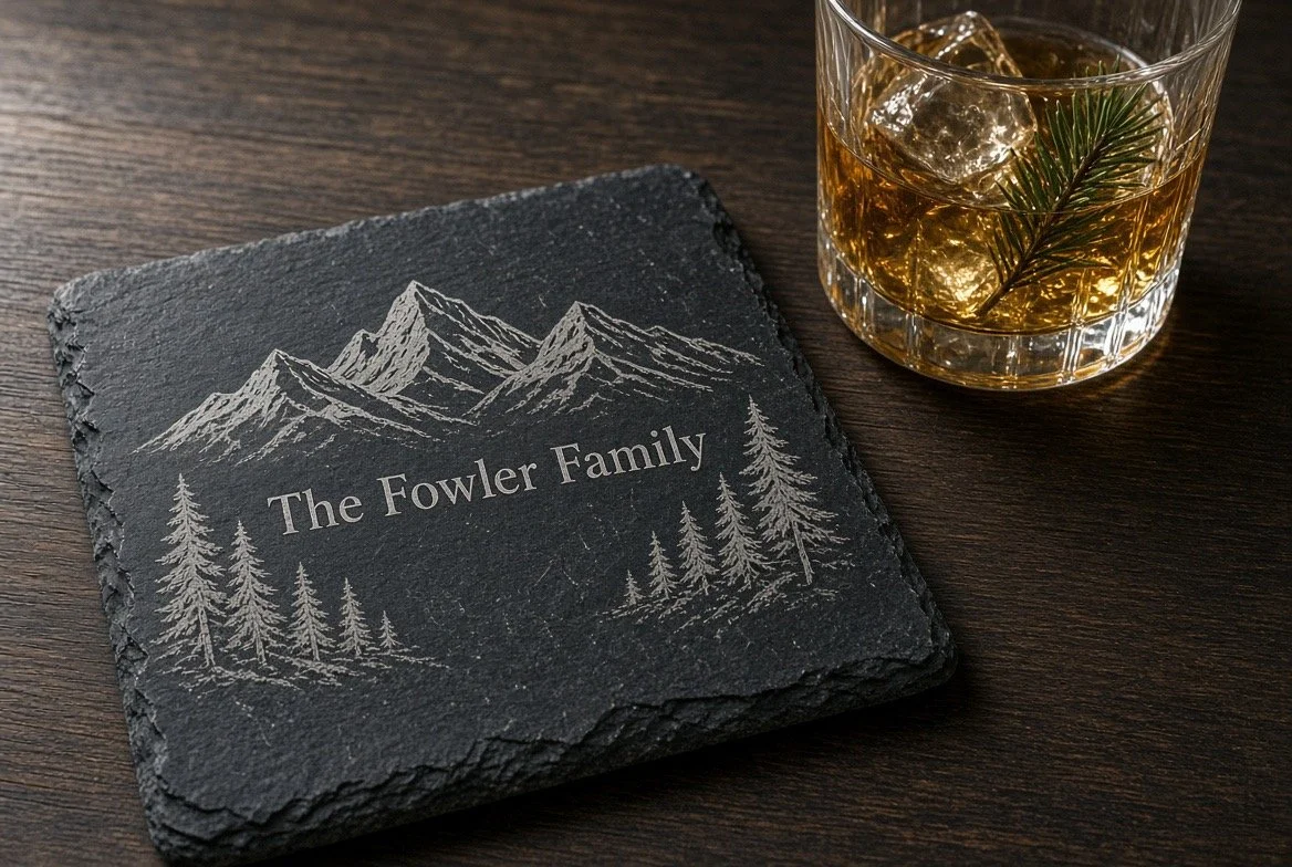 Custom Engraved Coaster Set