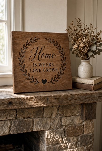 Custom Engraved 10"x10" Wood Sign