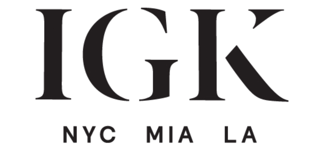 Logo with large black letters 'IGK'; below, smaller text reading 'NYC MIA LA'