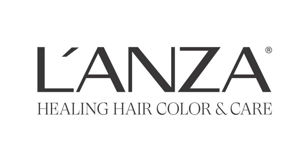 L'ANZA logo with the tagline 'Healing Hair Color & Care' underneath