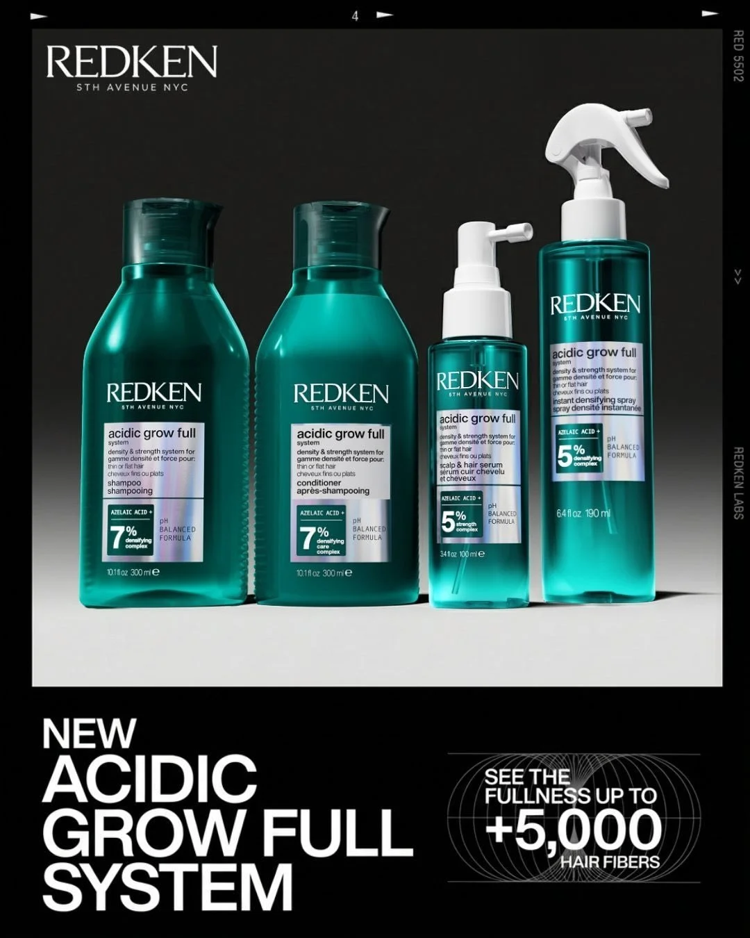 Redken&rsquo;s newest hair innovation is now available at A&amp;A.
 
Introducing the NEW Acidic Grow Full System &ndash; for visibly fuller, thicker-looking hair!
 
Your FULLEST hair awaits.
 
*reduced breakage from brushing with system of shampoo + 