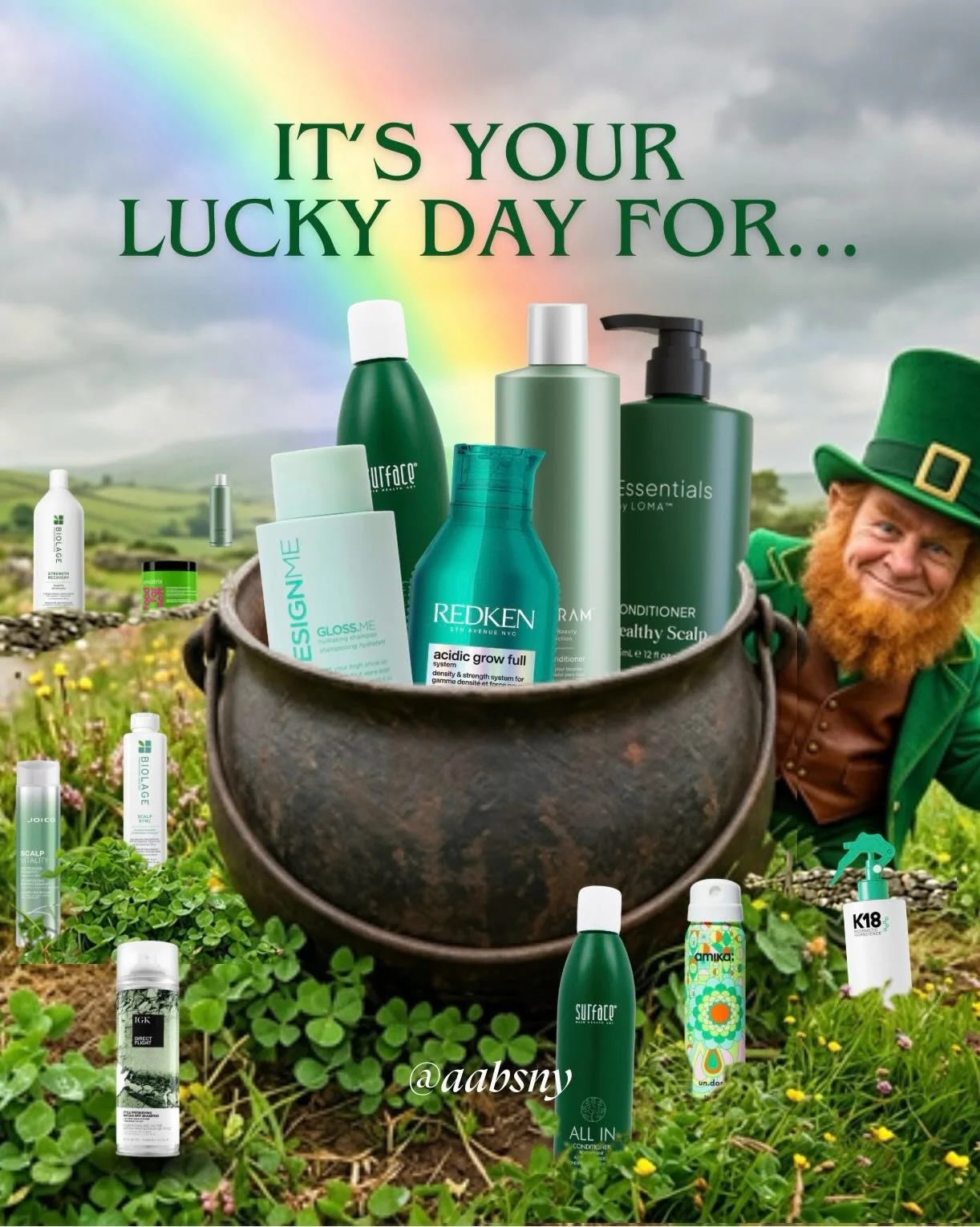It&rsquo;s a very lucky day for all hair types at A&amp;A 😉🇮🇪☘️

Happy St. Patrick&rsquo;s Day!!

#aabsny #professionalhaircare #buffalohair #rochesterhair