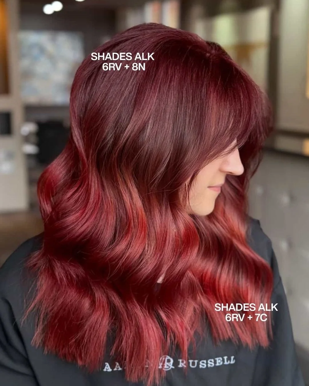 Reds that are bold, balanced, and built to last with Redken ALK. ✨

🆕 Shades ALK provides rich true to tone color pay off with vibrancy up to 8 weeks.

Looking to achieve a similar vibrant red? #RedkenArtist @kayleighdickensonhair&rsquo;s 🇬🇧 tip: 