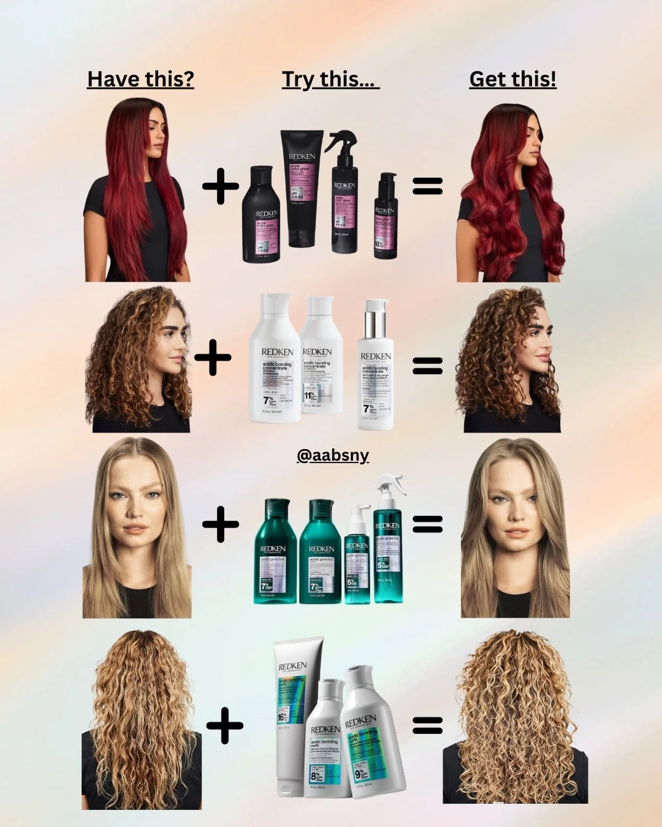 No matter what your hair goals may be, some things just go better together 😏

#redkenpro #aabsny #hairtransformation #518hair