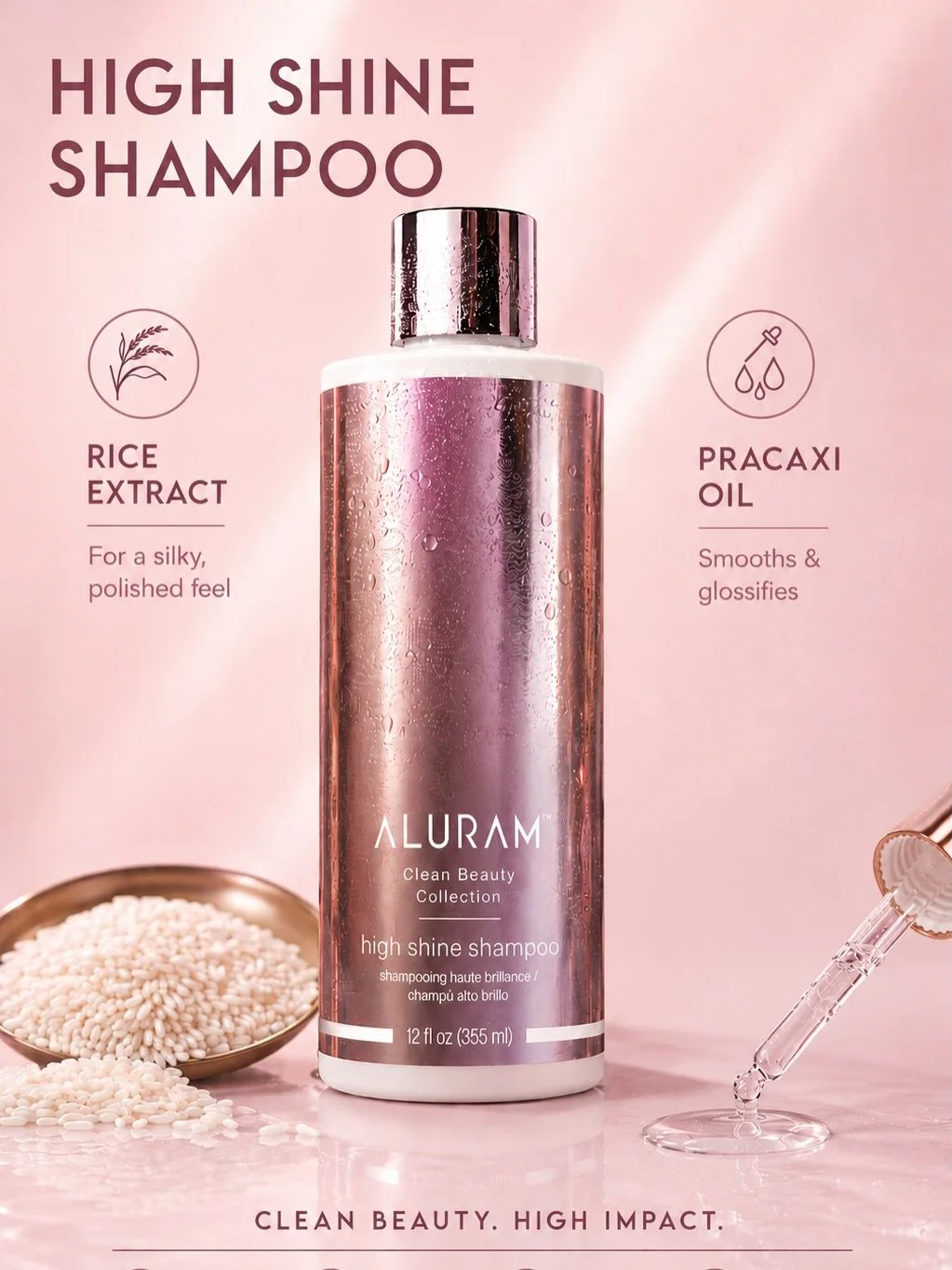 Glossy hair starts in the shower. ✨
ㅤ
ALURAM High Shine Shampoo smooths, softens, and helps fight frizz with Pracaxi Oil + Rice Extract for that silky, polished finish. 💧
ㅤ
Pair it with the High Shine Conditioner for next-level softness, hydration, 