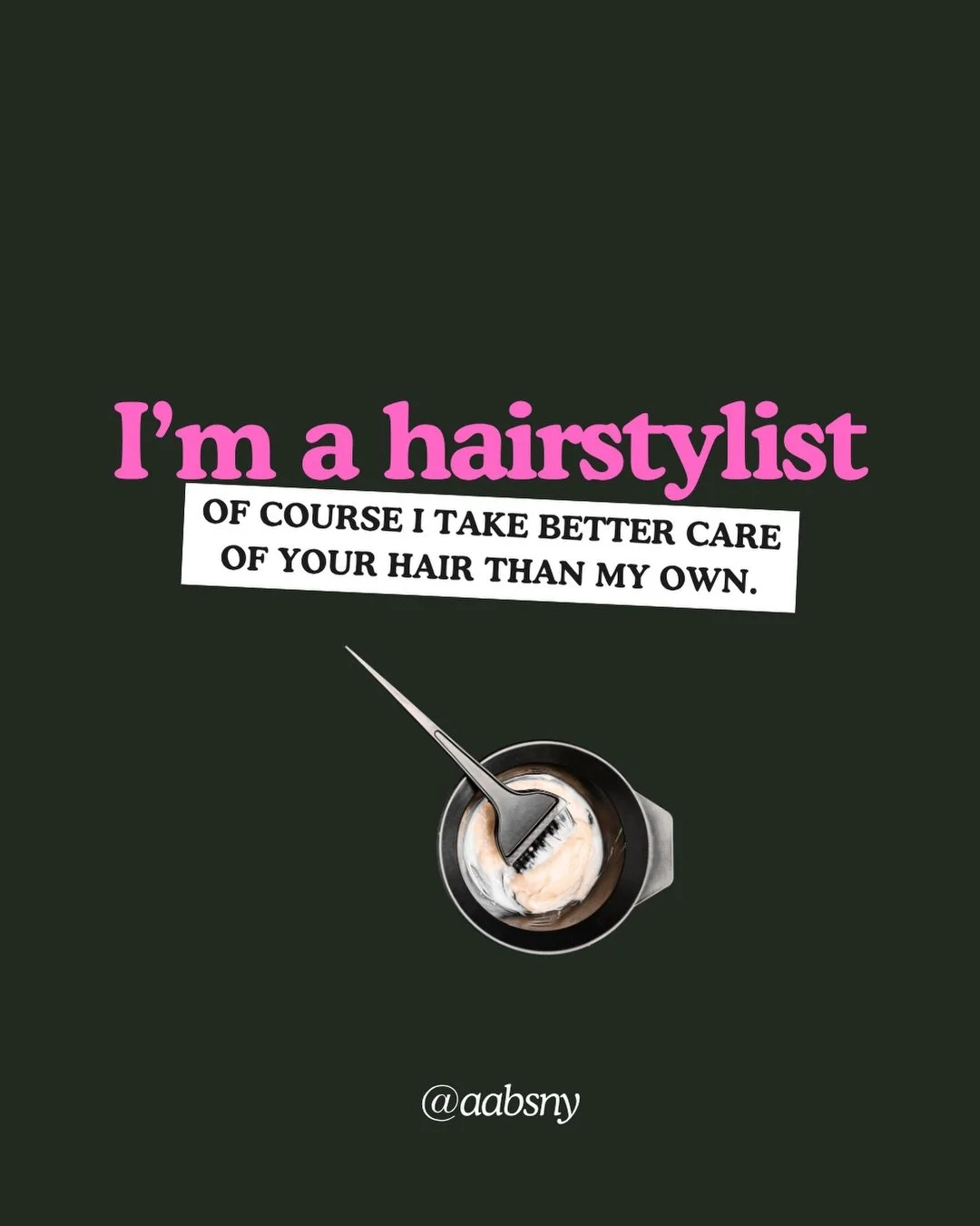 We&rsquo;re hairstylists&hellip;🤪
 
#aabsny #salonlife #hairstylistlife