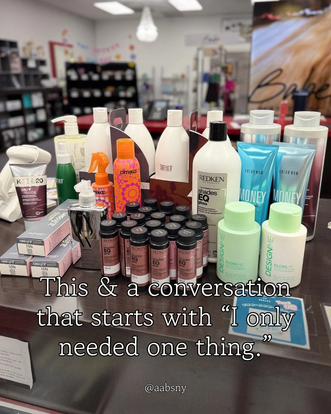 We&rsquo;ve all been there... 😂
 
You walk in for one thing... and somehow leave with a cart full of salon favorites.
 
Good news? That&rsquo;s exactly what our Summer Sale is for.
 
⭐️15% OFF company-wide
⭐️Save up to 50% OFF on Super Sale items
⭐️