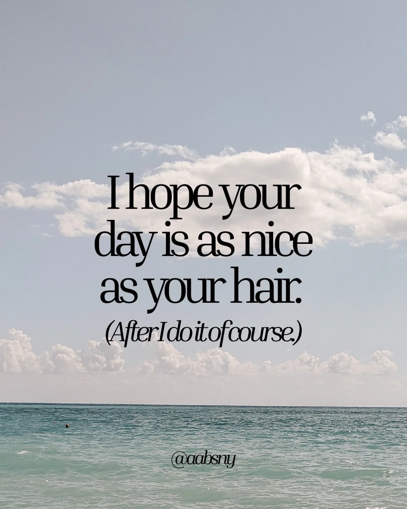 Manifesting good hair days&hellip;.😉
 
#aabsny #hairstylistlife #salonlife #behindthechair