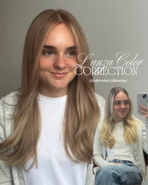 Color correction doesn&rsquo;t always mean going lighter. 🤎

This transformation traded grown-out blonde for a soft, dimensional brunette using strategic lowlights and a custom L&rsquo;ANZA gloss to restore depth, balance and shine without losing mo