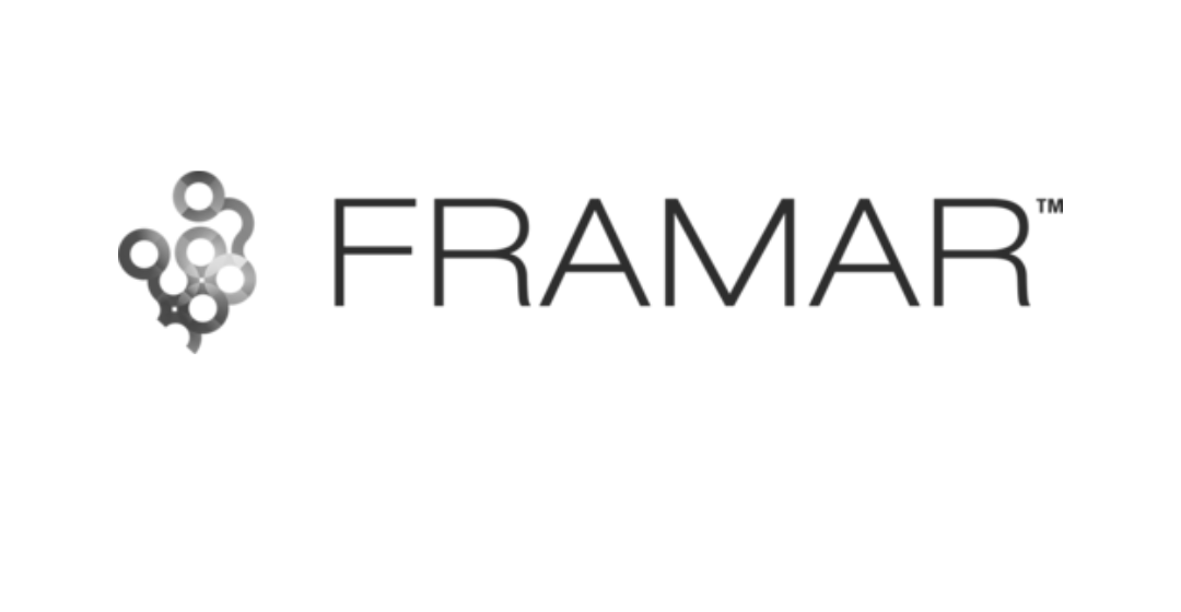 The Framar logo with a stylized molecule icon and the word 'FRAMAR' in black text.