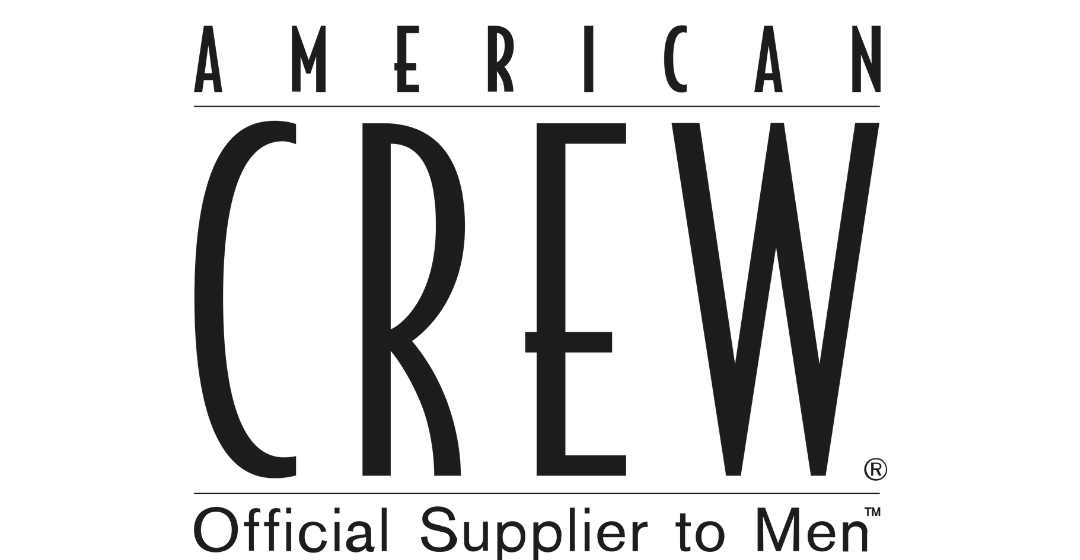 Logo of American Crew with the text "Official Supplier to Men"