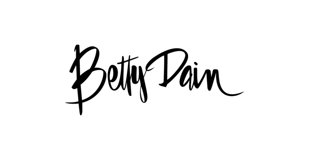Black cursive text reading 'Betty Dain' on a white background.