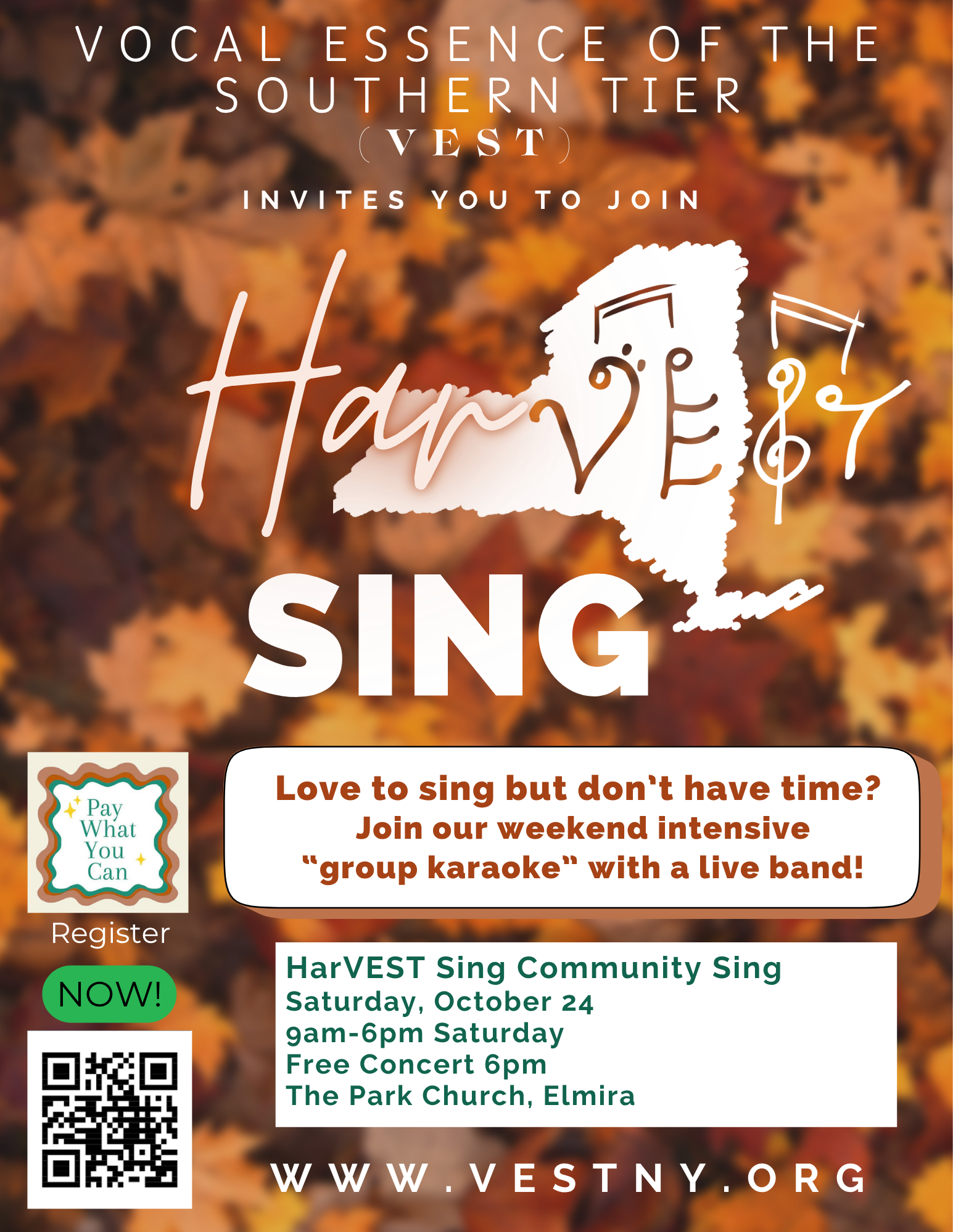 Sign Up to Sing at Our 1st 2026-2027 Community Sing!