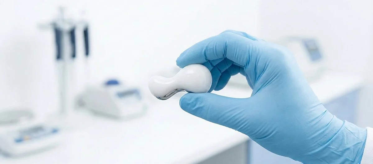 Närbild på en 3D-printad prototyp som visar hur industridesign anpassas för additiv tillverkning.