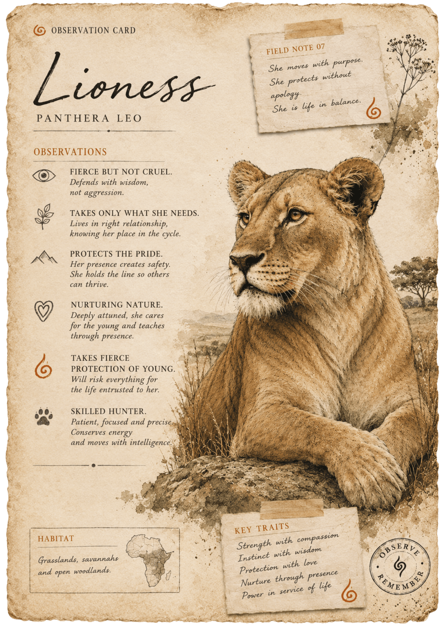 Lioness strong power matriarch graphic.png