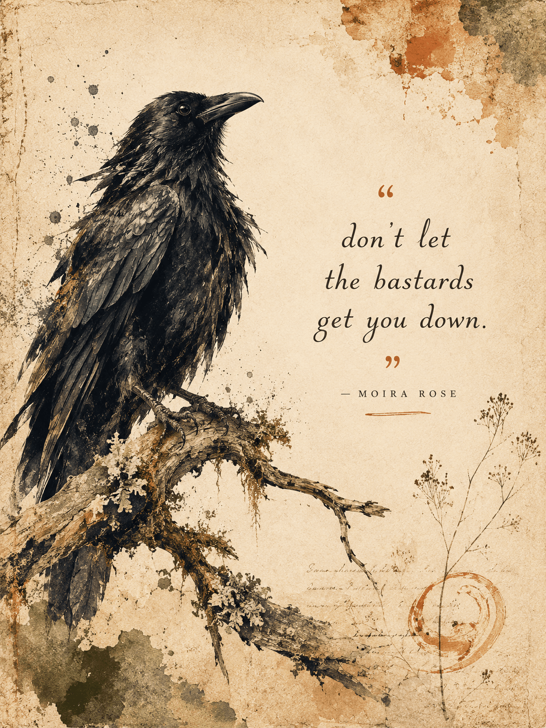 Moira Rose don't let the bastards get you down quote