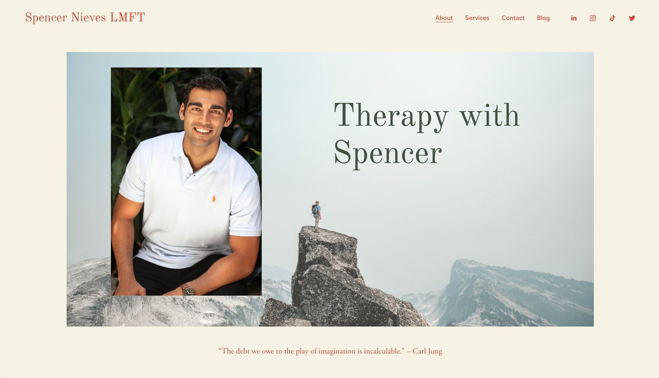 Youth therapy website redesign project