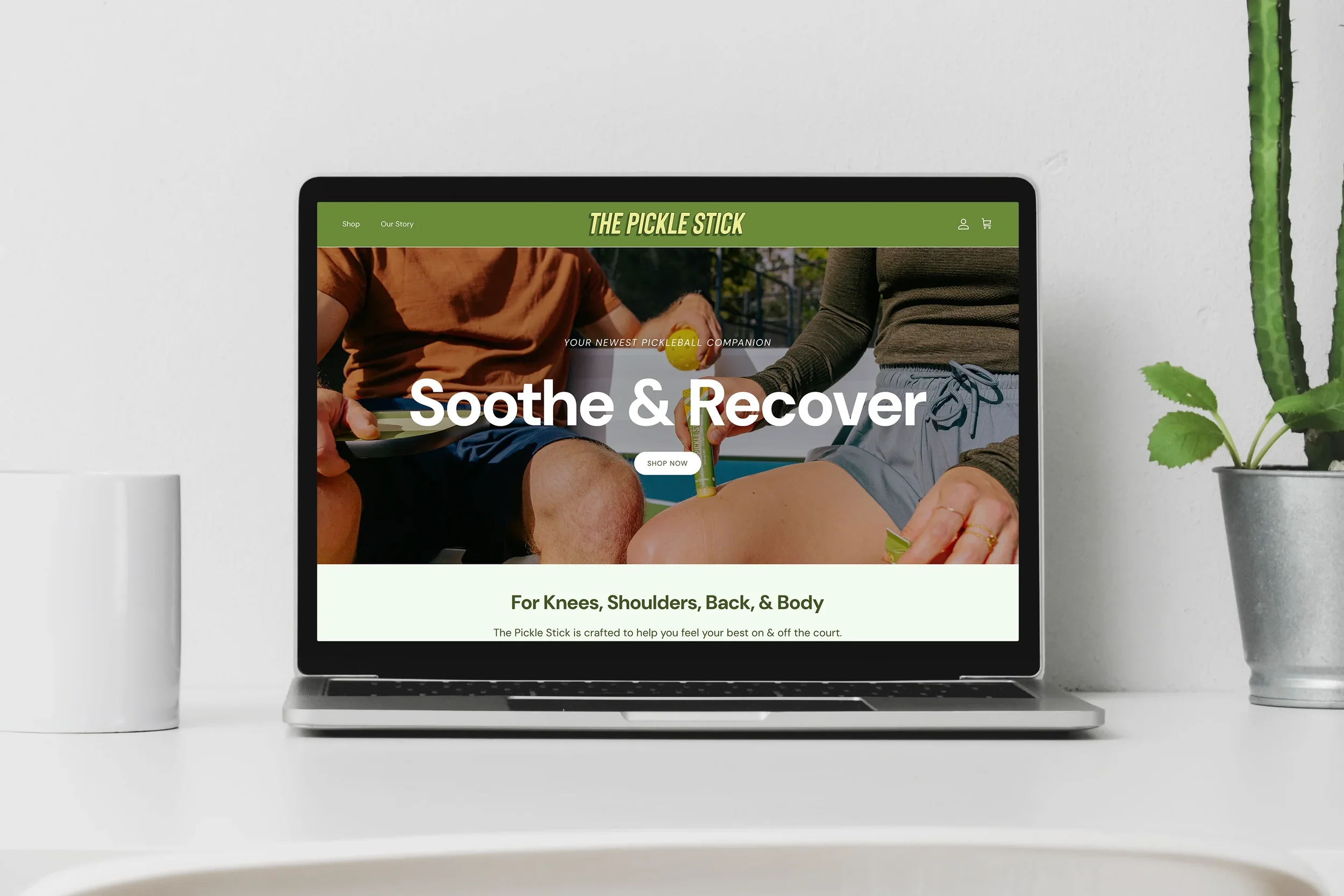 Landing page website design mockup of professional site.