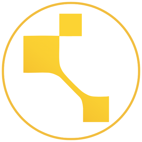 Confident woman smiling and holding an empty picture frame toward the camera, standing in front of a vibrant, colourful mural and blue backdrop